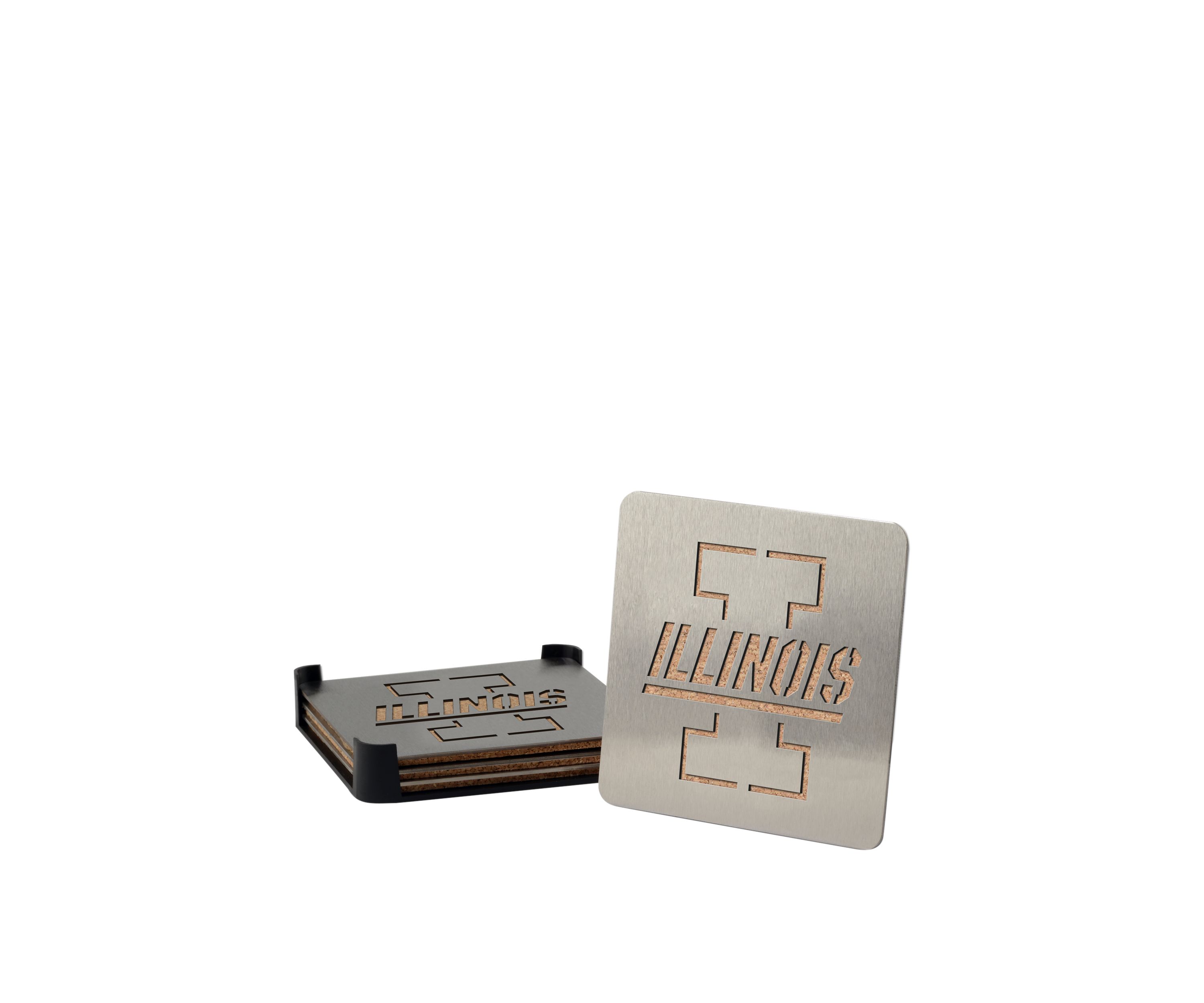 YouTheFan NCAA Illinois Fighting Illini Boasters, 4-Piece Coaster Set