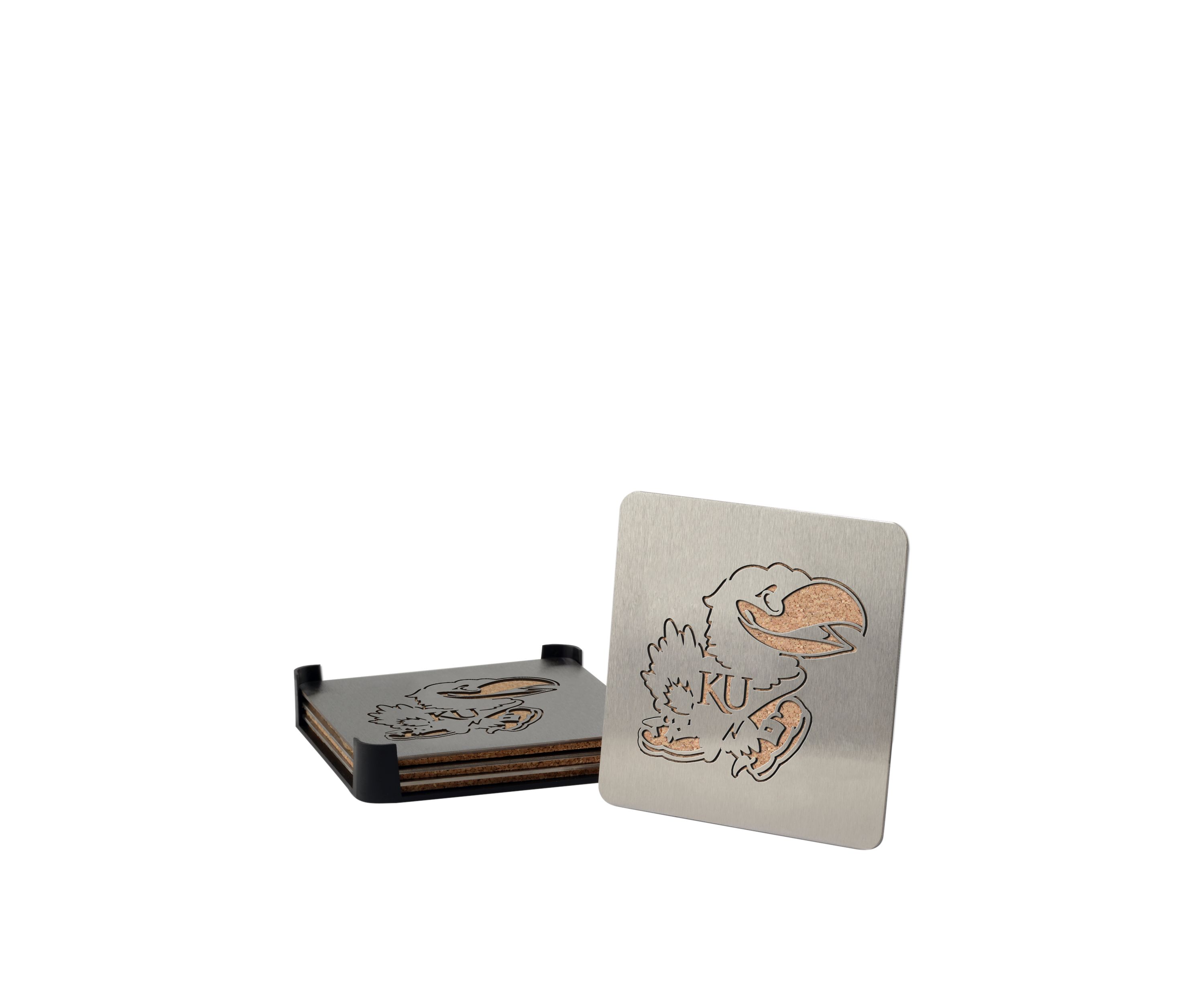 YouTheFan NCAA Kansas Jayhawks Boasters, 4-Piece Coaster Set