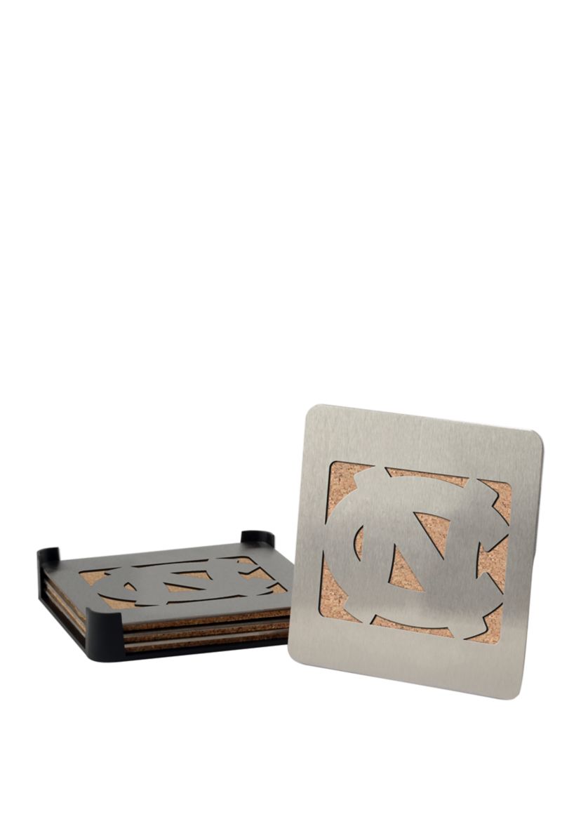 YouTheFan NCAA North Carolina Tar Heels Boasters, 4-Piece Coaster Set
