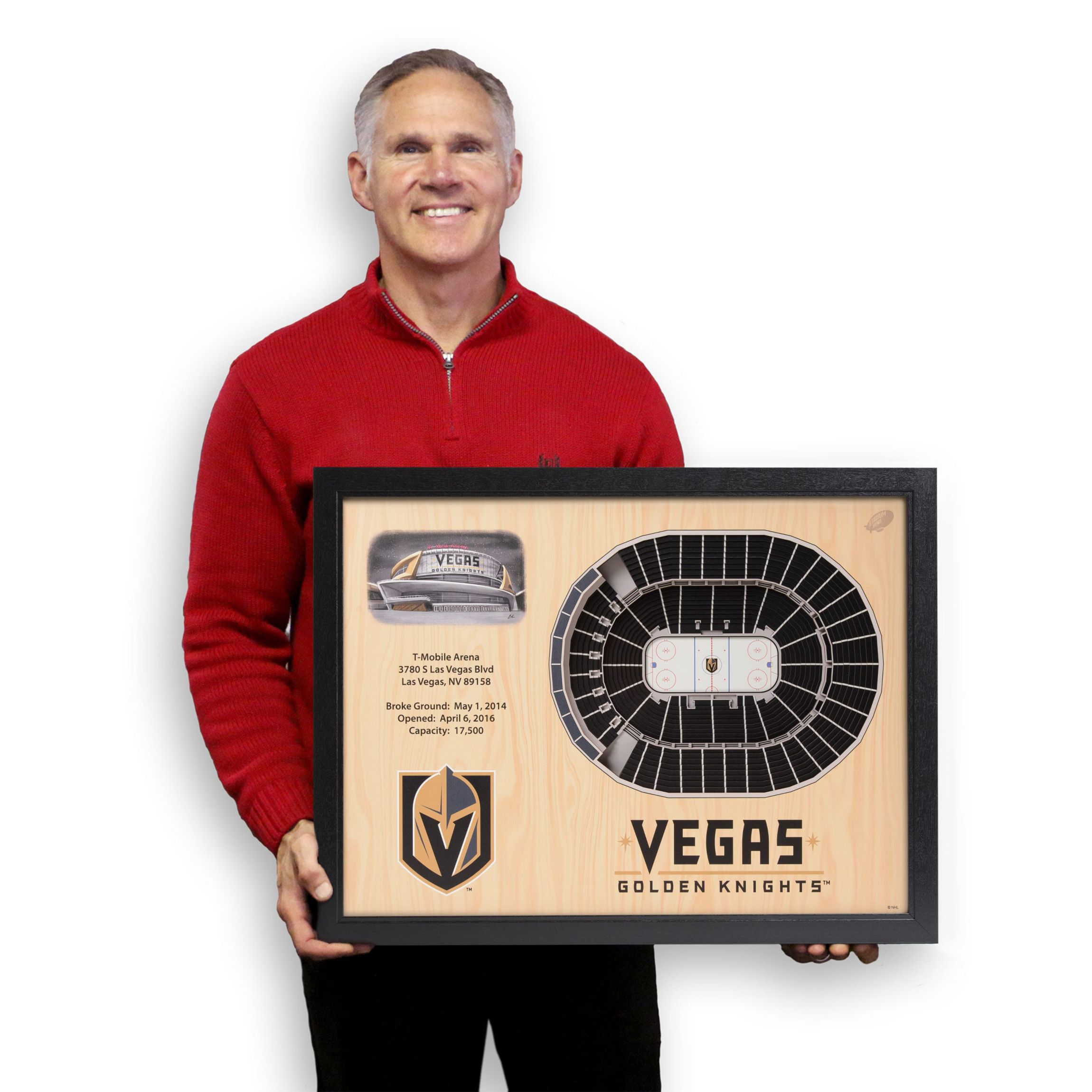 YouTheFan NHL Vegas Golden Knights 25-Layer StadiumViews 3D Wall Art - T-Mobile Arena