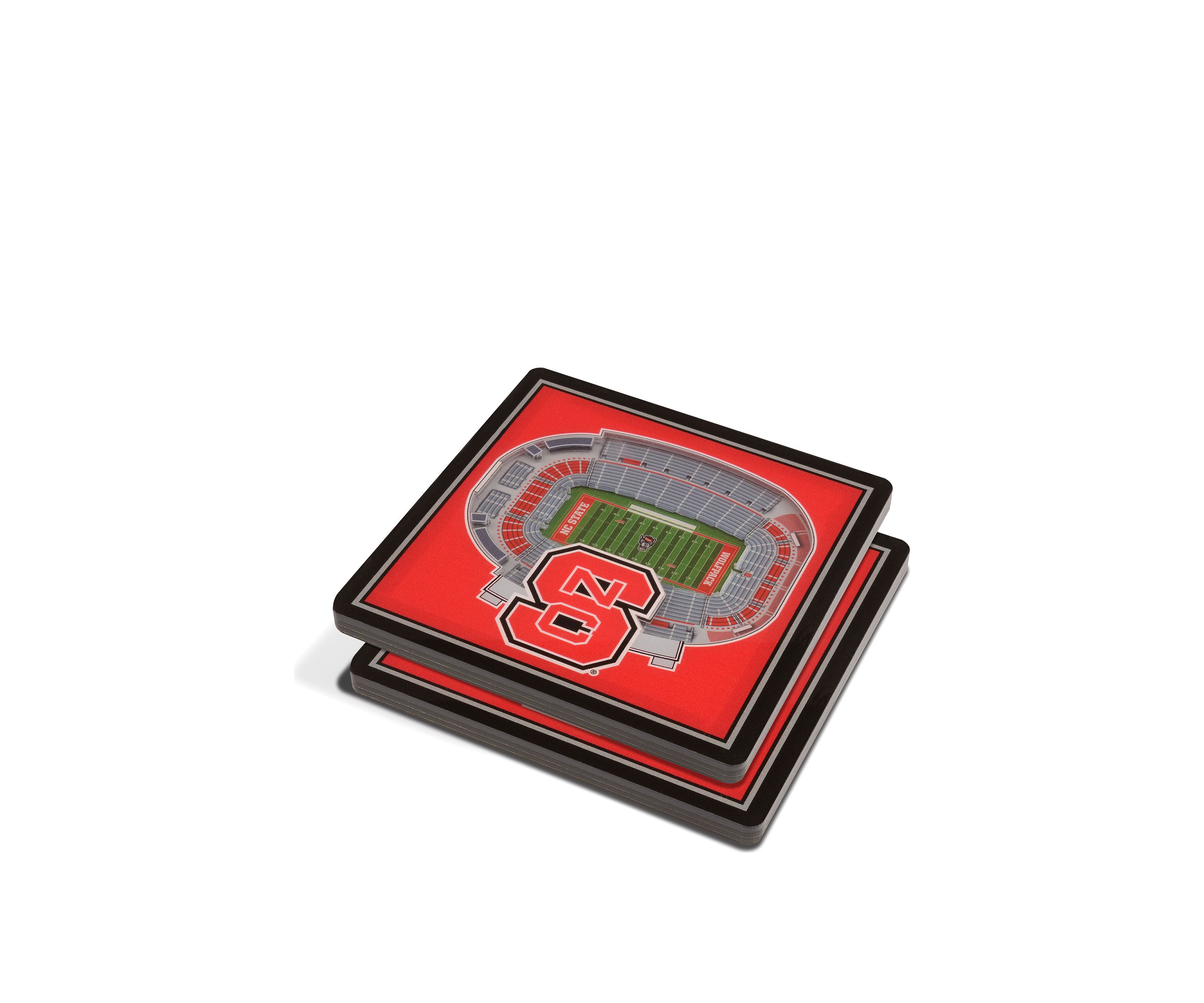 YouTheFan NCAA NC State Wolfpack 3D StadiumView Coasters - Carter-Finley Stadium