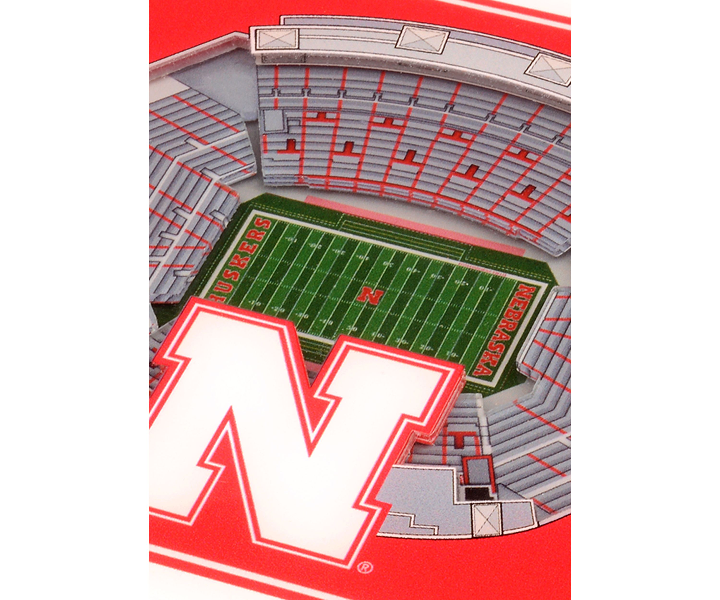 YouTheFan NCAA Nebraska Cornhuskers 3D StadiumView Coasters - Memorial Stadium