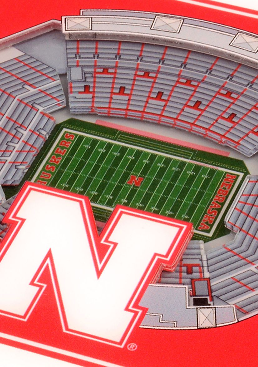 YouTheFan NCAA Nebraska Cornhuskers 3D StadiumView Coasters - Memorial Stadium