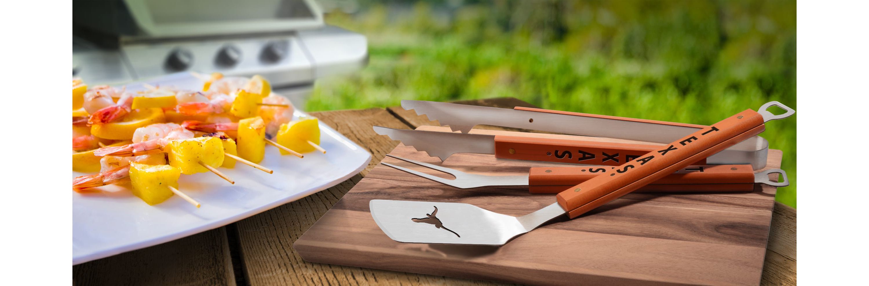 YouTheFan NCAA Texas Longhorns Classic Series 3-Piece BBQ Set