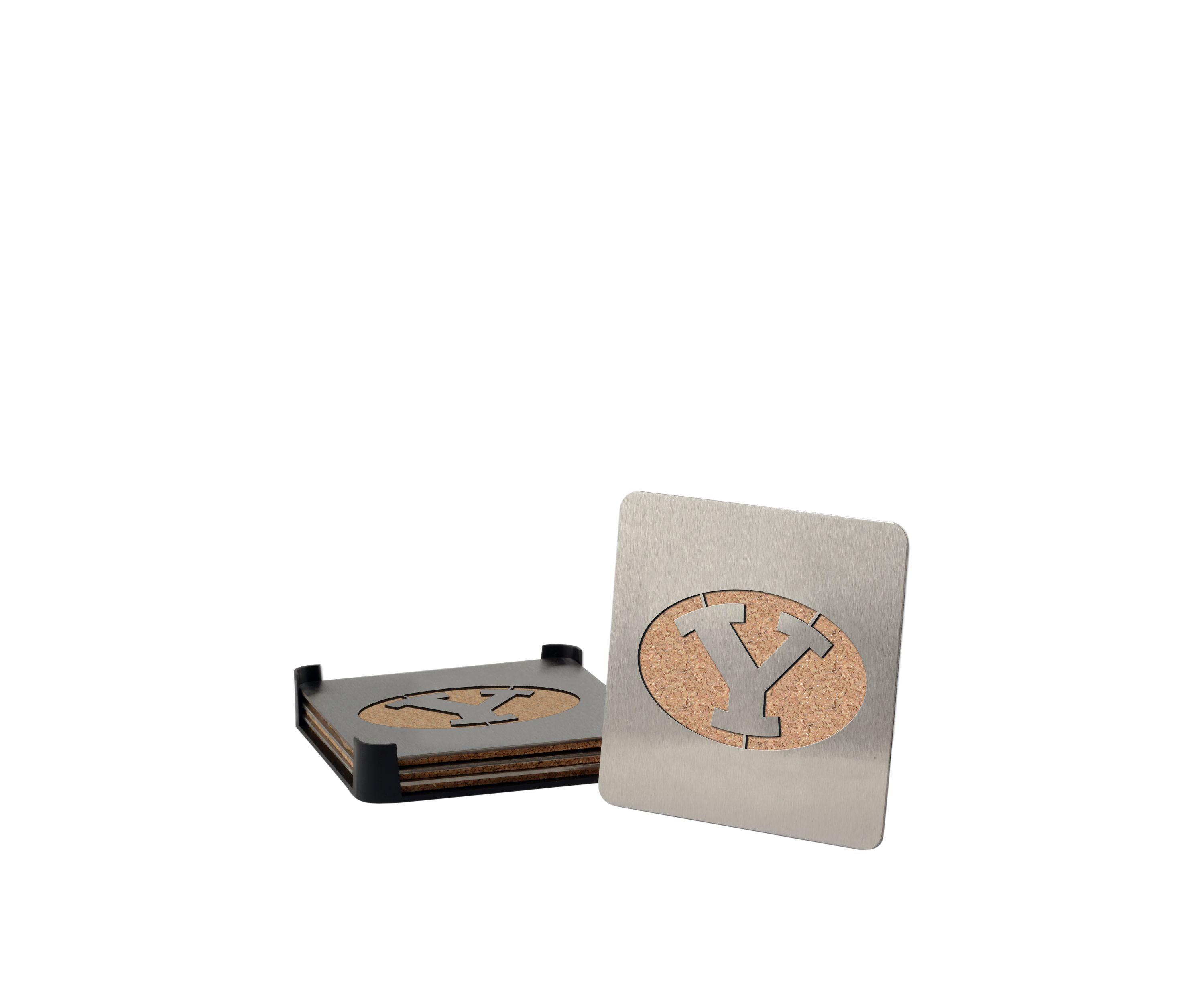 YouTheFan NCAA BYU Cougars Boasters, 4-Piece Coaster Set