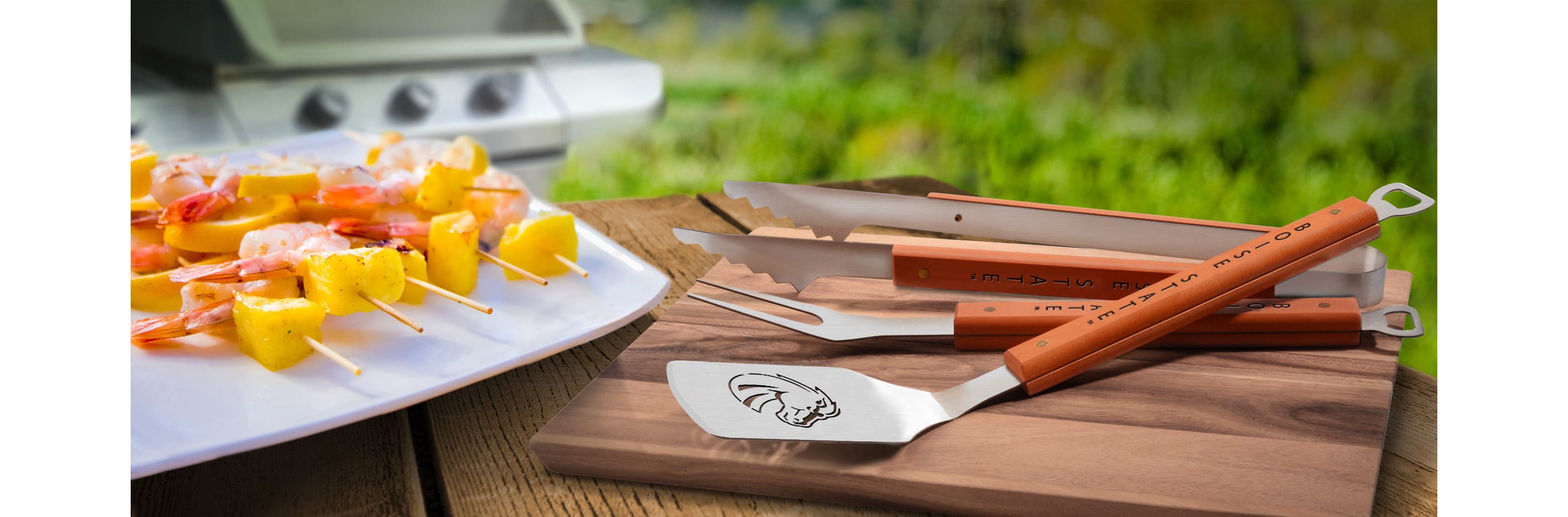 YouTheFan NCAA Boise State Broncos Classic Series 3-Piece BBQ Set