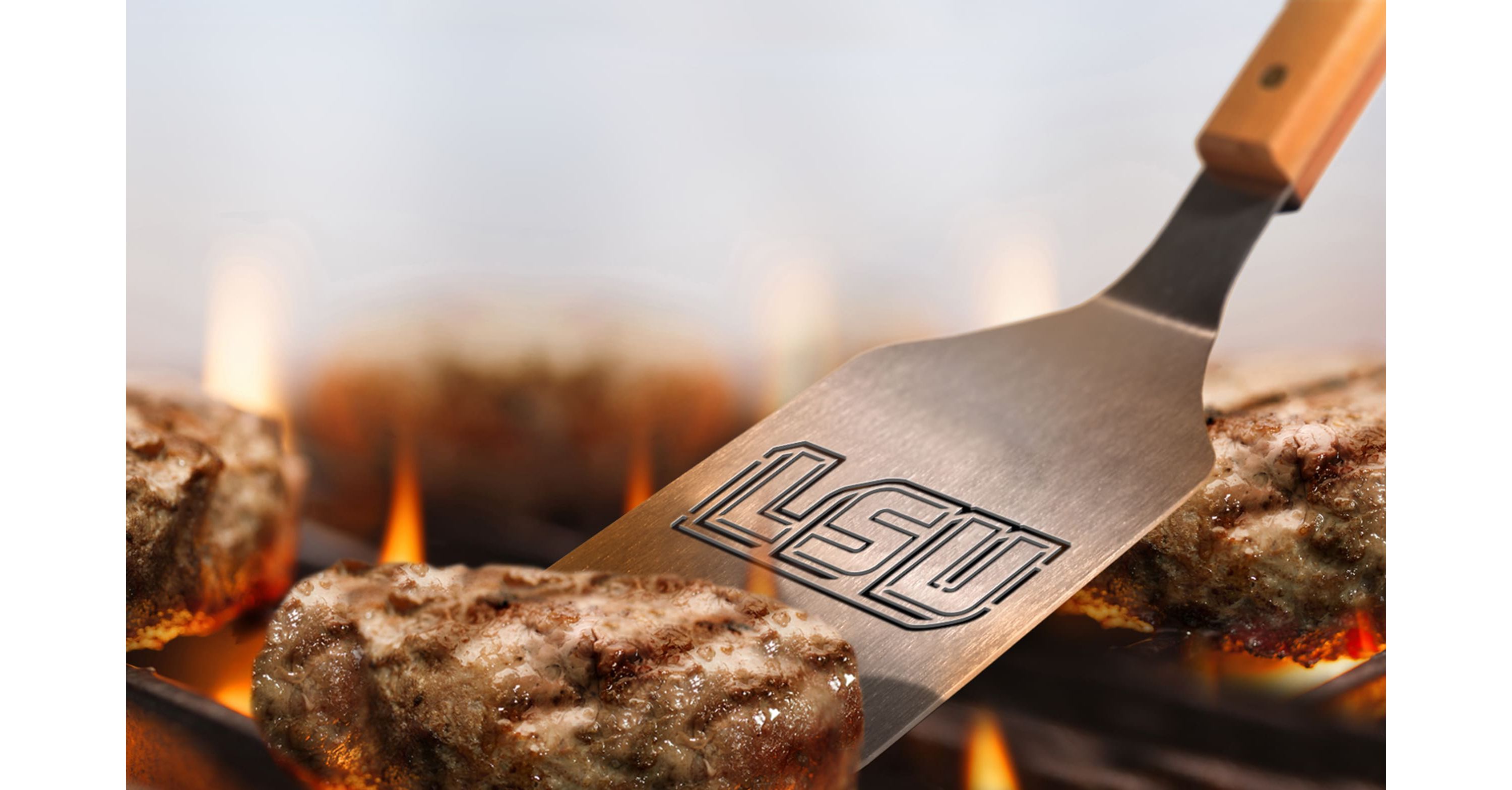 YouTheFan NCAA LSU Tigers "Block" Classic Series 3-Piece BBQ Set