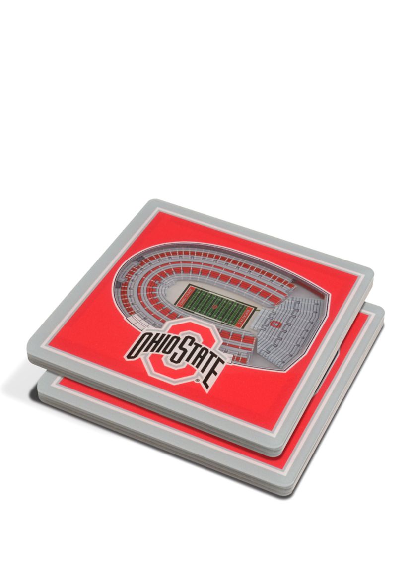 YouTheFan NCAA Ohio State Buckeyes 3D StadiumView Coasters - Ohio Stadium