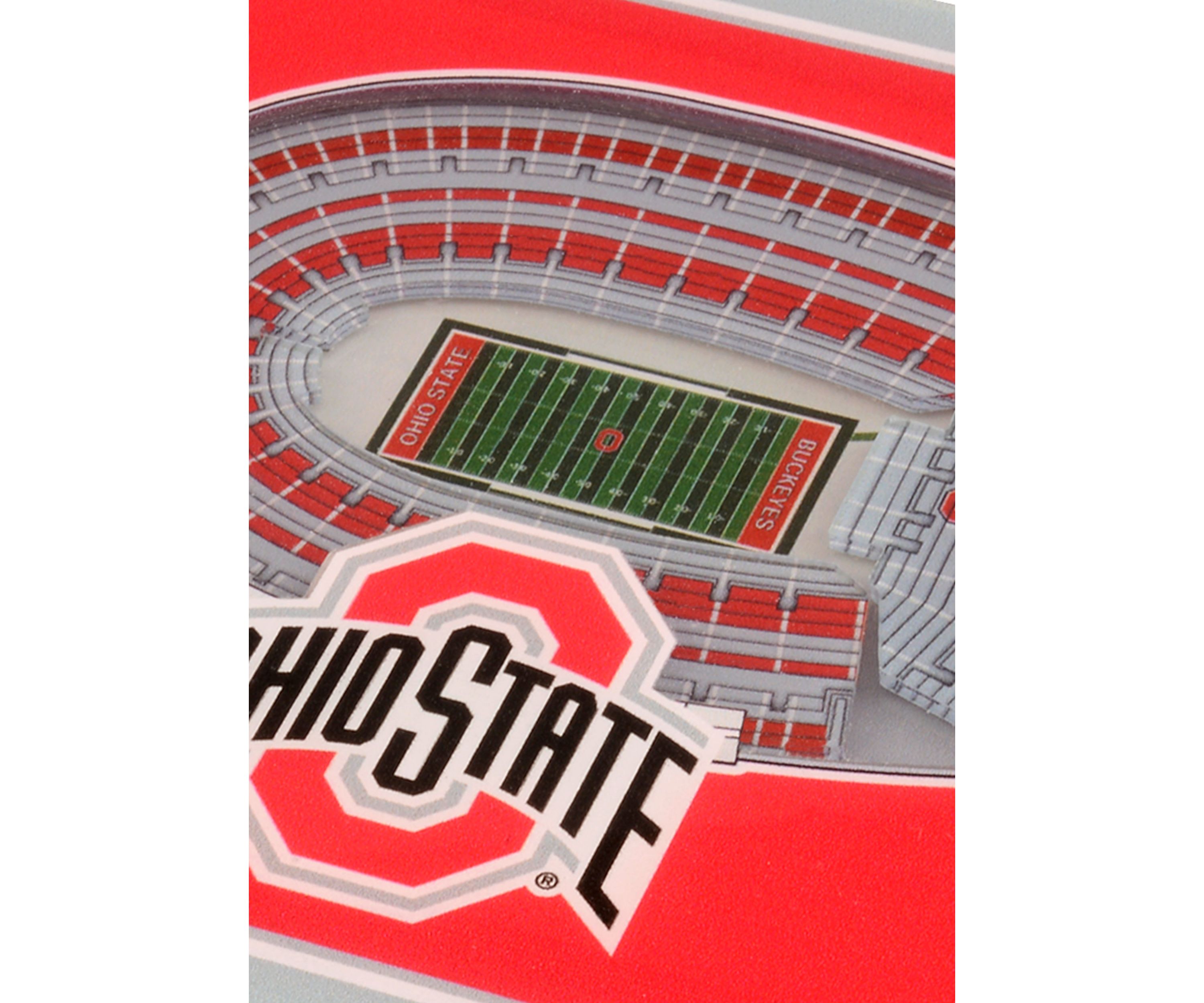 YouTheFan NCAA Ohio State Buckeyes 3D StadiumView Coasters - Ohio Stadium