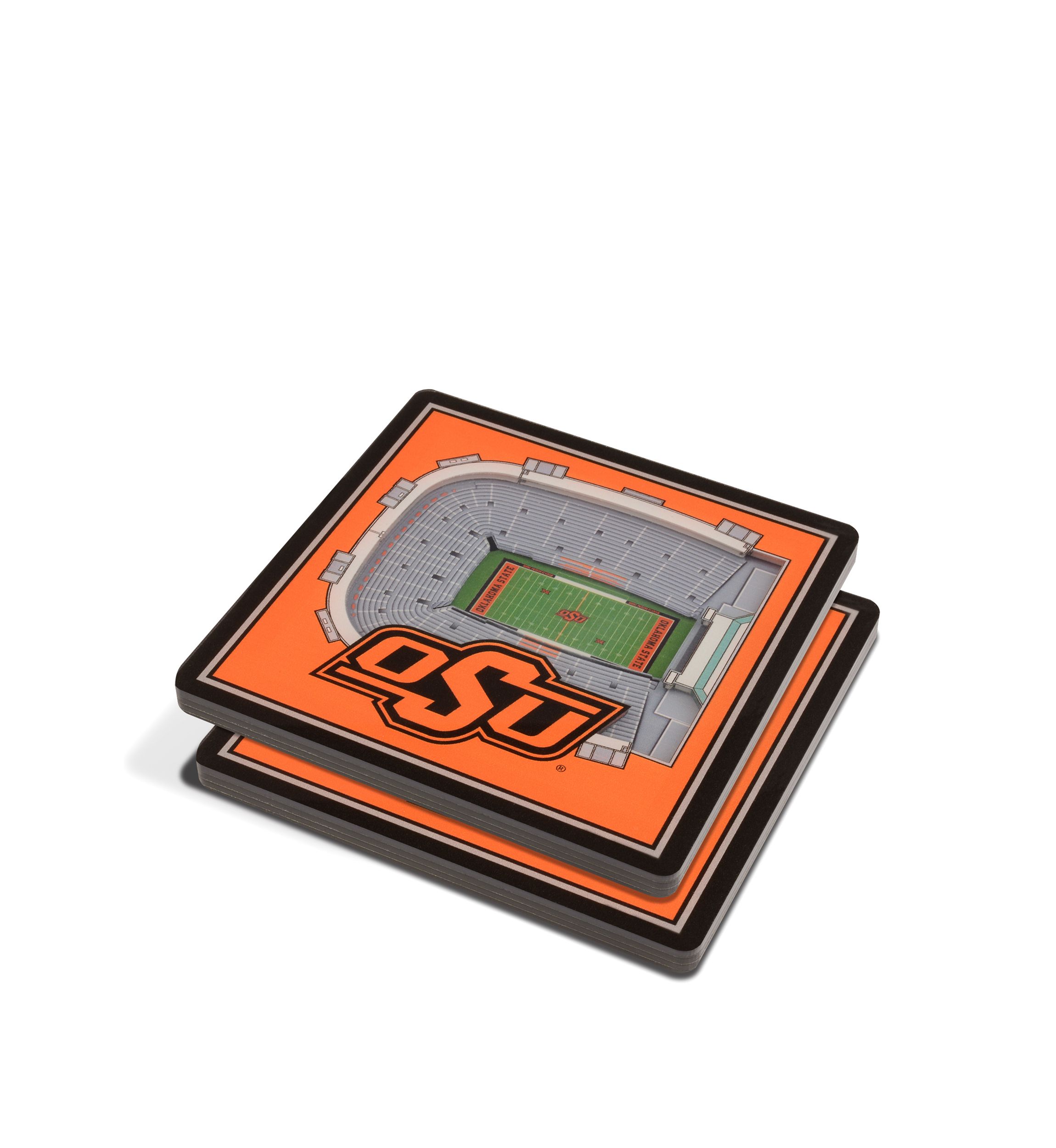 YouTheFan NCAA Oklahoma State Cowboys 3D StadiumView Coasters - Boone Pickens Stadium