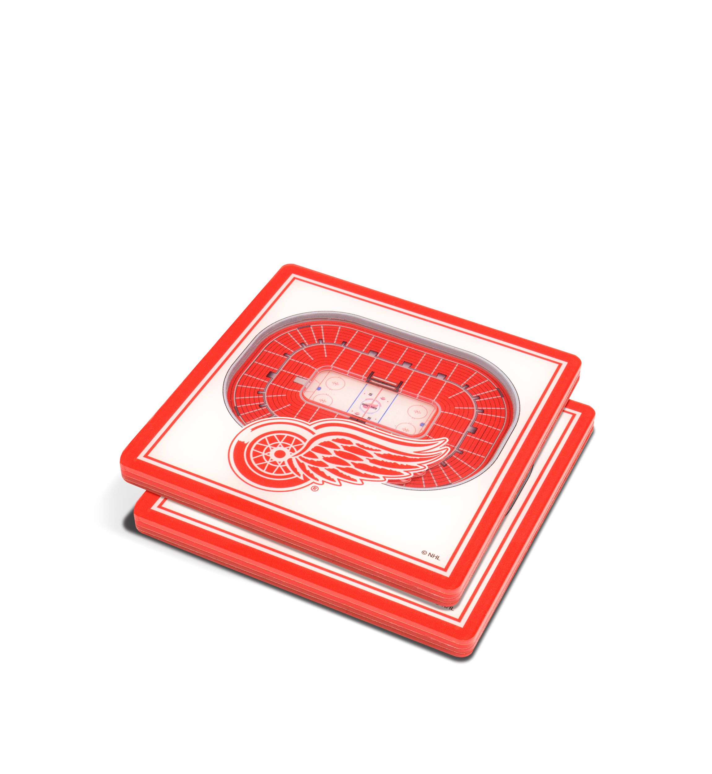 YouTheFan NHL Detroit Red Wings 3D StadiumView Coasters - Joe Louis Arena