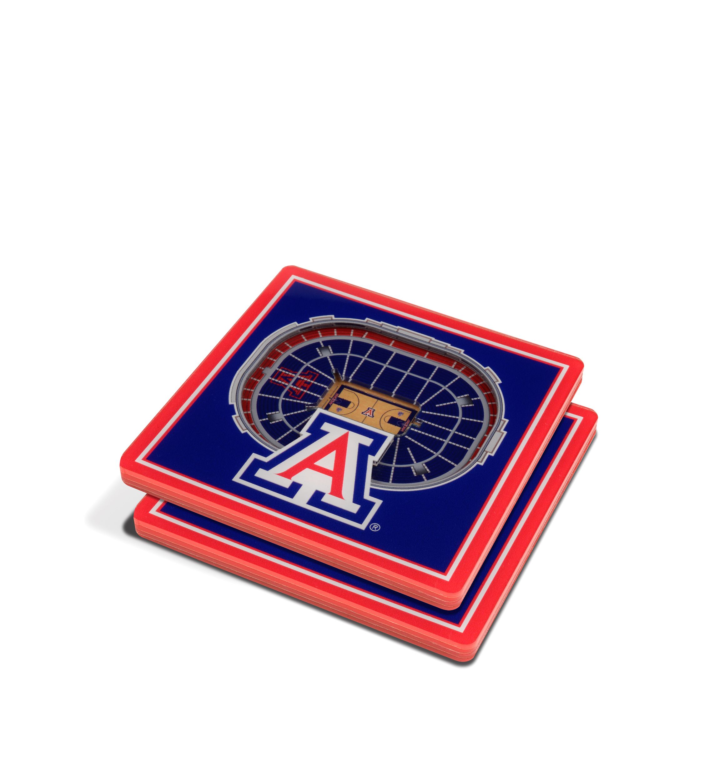 YouTheFan NCAA Arizona Wildcats 3D StadiumView Coasters - McKale Memorial Center