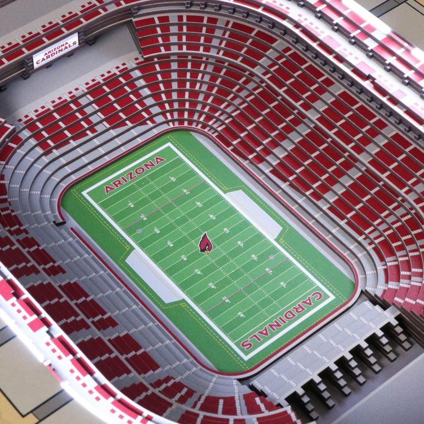 Cleveland Browns YouTheFan NFL Arizona Cardinals 25-Layer StadiumViews Lighted End Table - State Farm Stadium