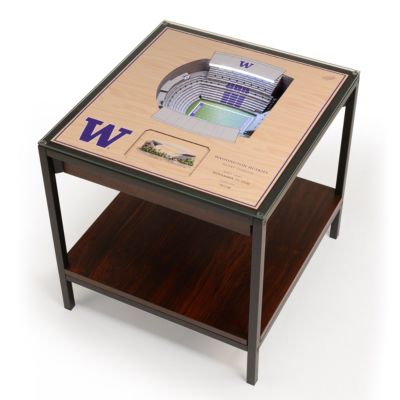 YouTheFan NCAA Washington Huskies 25-Layer StadiumViews Lighted End Table - Husky Stadium