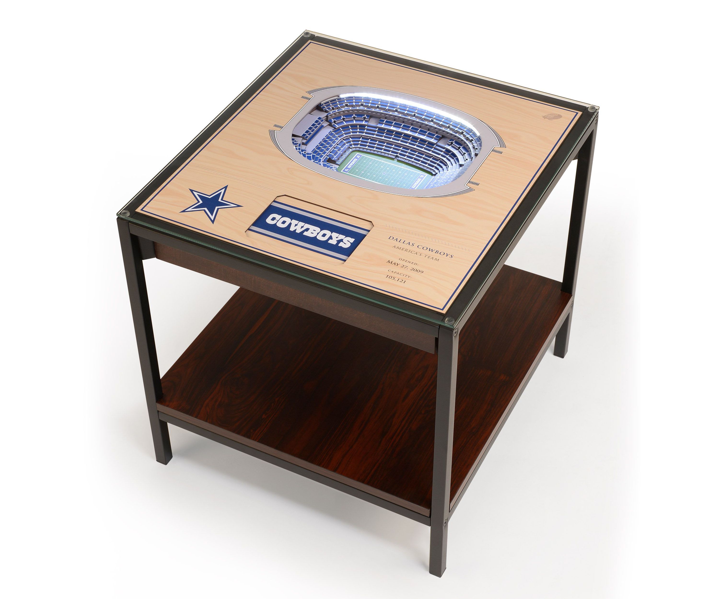 Los Angeles Chargers YouTheFan NFL Dallas Cowboys 25-Layer StadiumViews Lighted End Table - AT&T Stadium