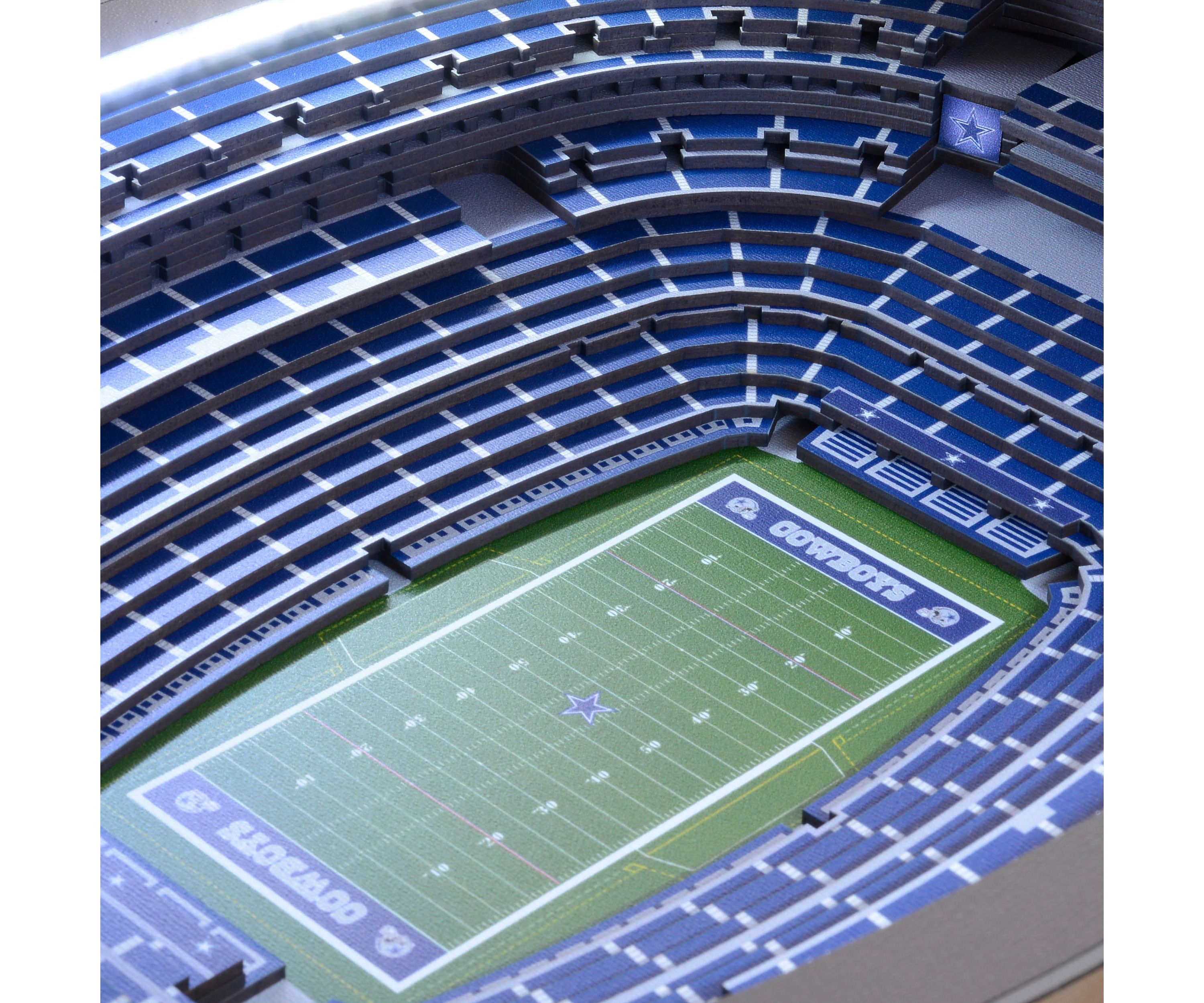 Los Angeles Chargers YouTheFan NFL Dallas Cowboys 25-Layer StadiumViews Lighted End Table - AT&T Stadium