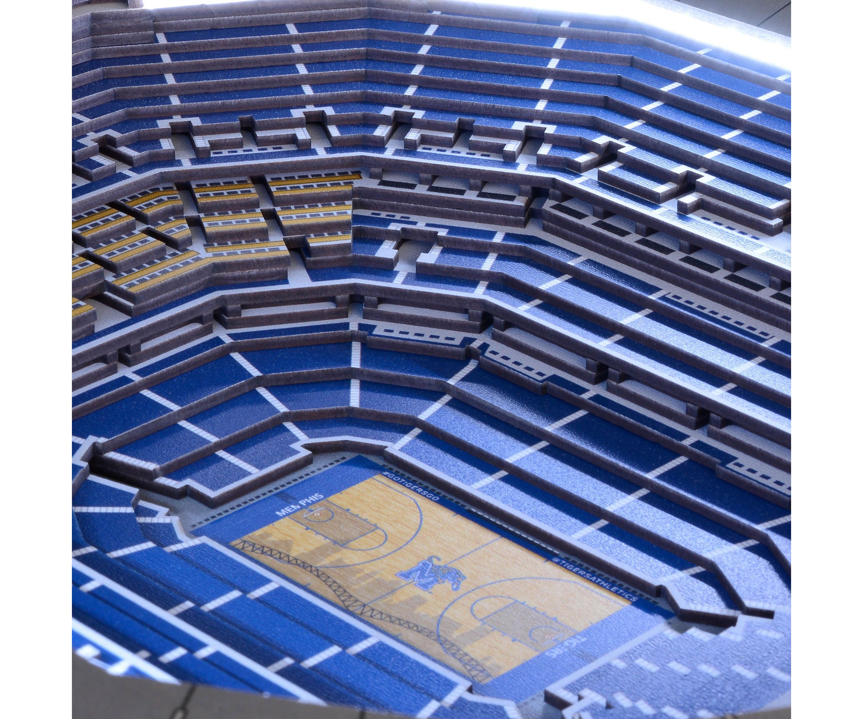 YouTheFan NCAA Memphis Tigers 25-Layer StadiumViews Lighted End Table - FedEx Forum