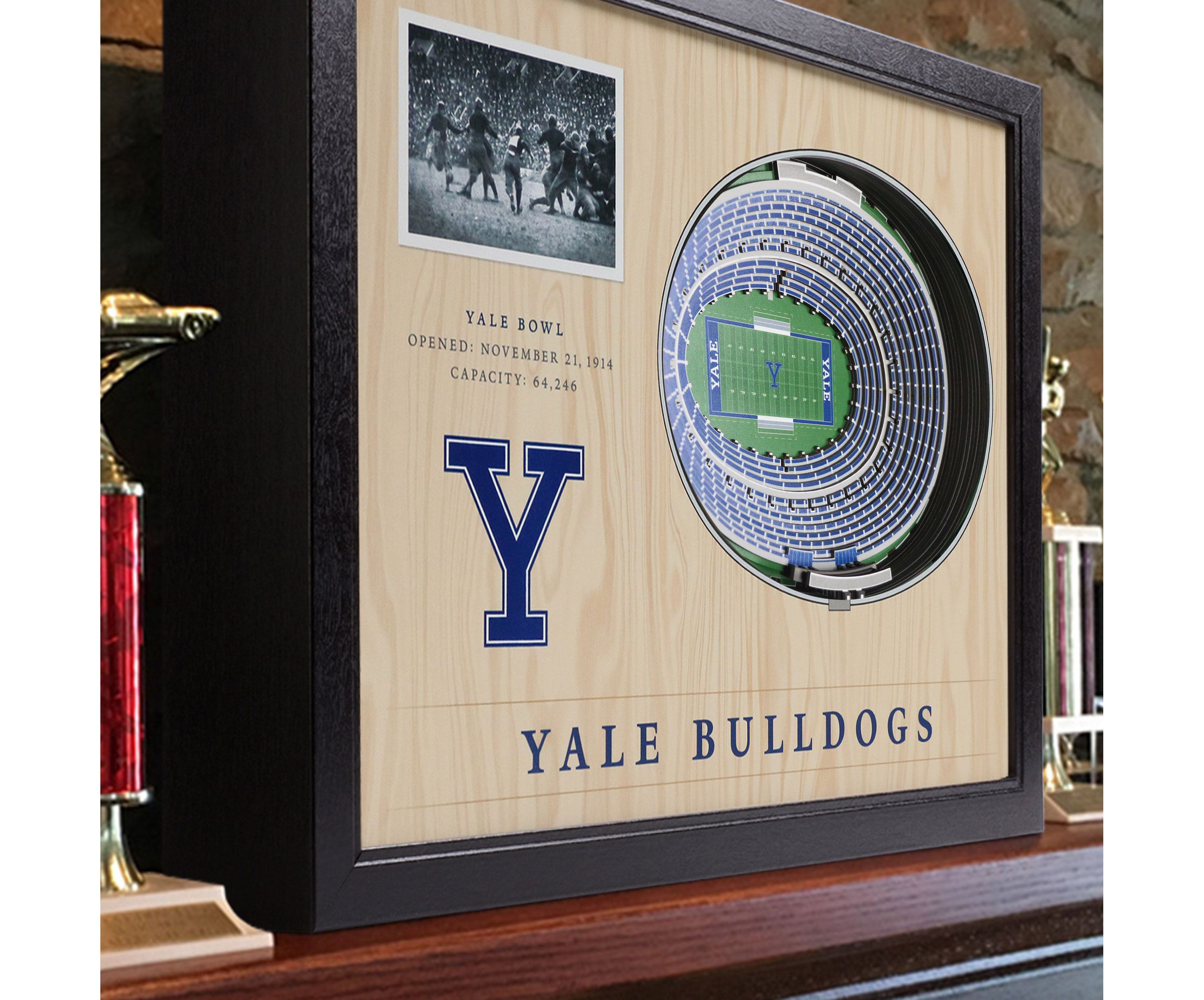 YouTheFan NCAA Yale Bulldogs 25-Layer StadiumViews 3D Wall Art - Yale Bowl