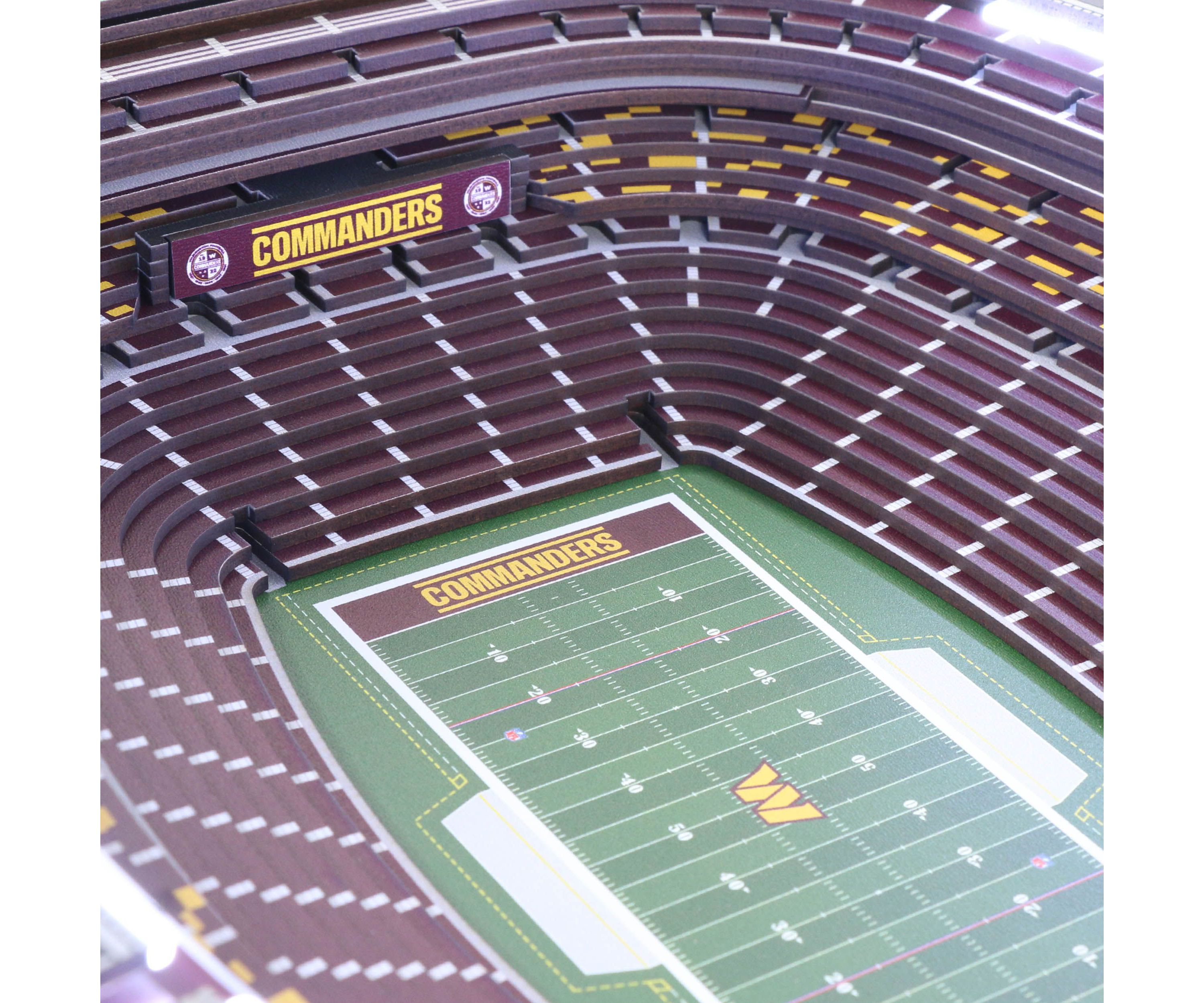 YouTheFan NFL Washington Commanders 25-Layer StadiumViews Lighted End Table - FedEx Field