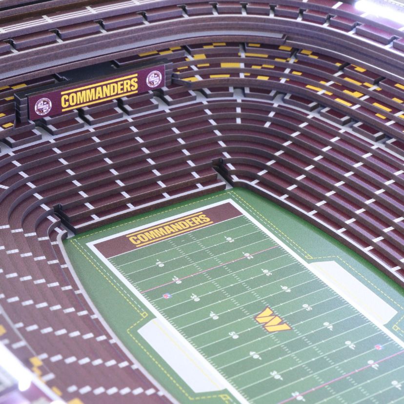 YouTheFan NFL Washington Commanders 25-Layer StadiumViews Lighted End Table - FedEx Field