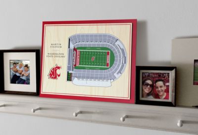 YouTheFan NCAA Washington State Cougars 5-Layer StadiumView 3D Wall Art - Martin Stadium