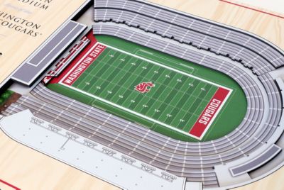 YouTheFan NCAA Washington State Cougars 5-Layer StadiumView 3D Wall Art - Martin Stadium