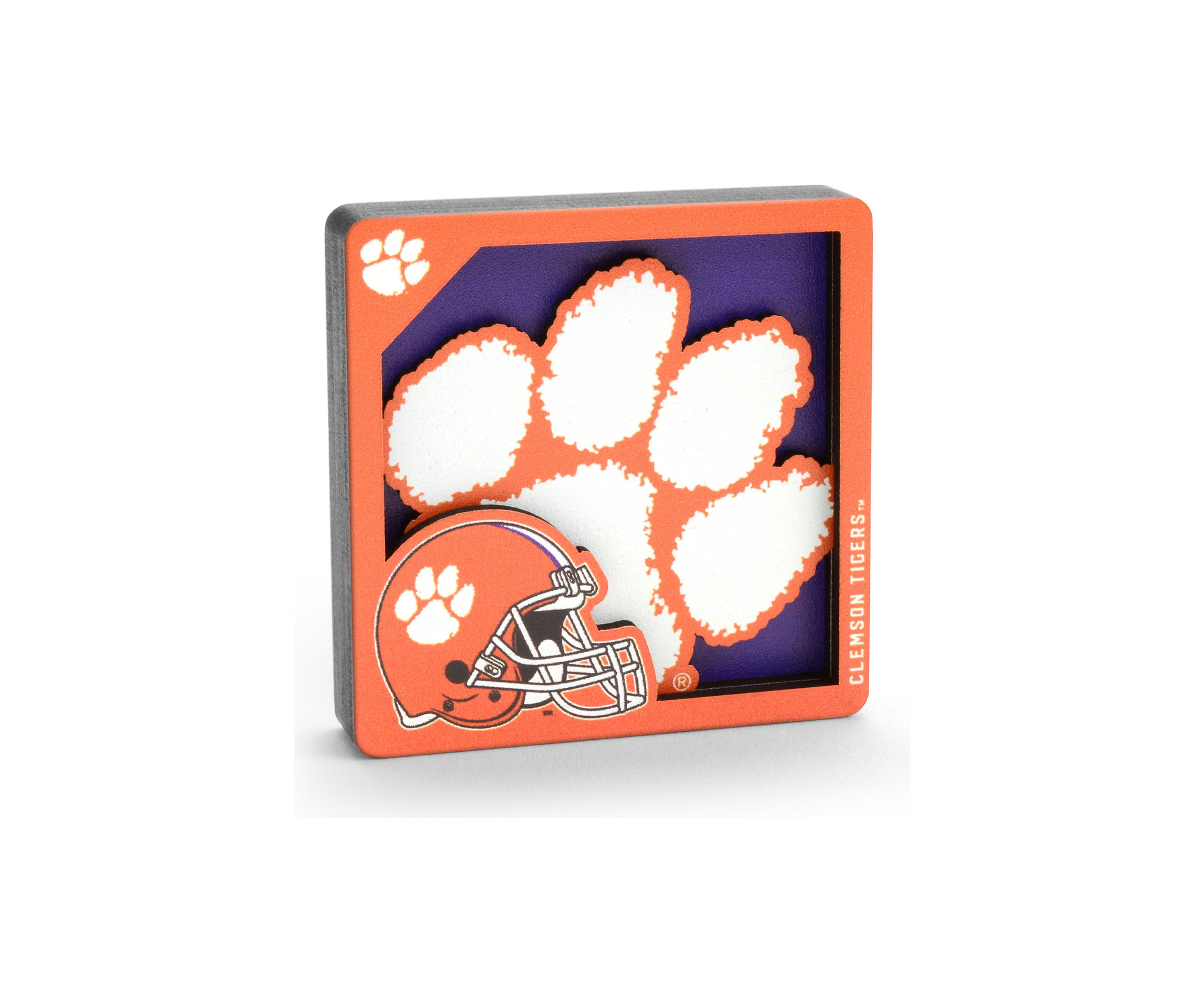 YouTheFan NCAA Clemson Tigers 3D Logo Series Magnets