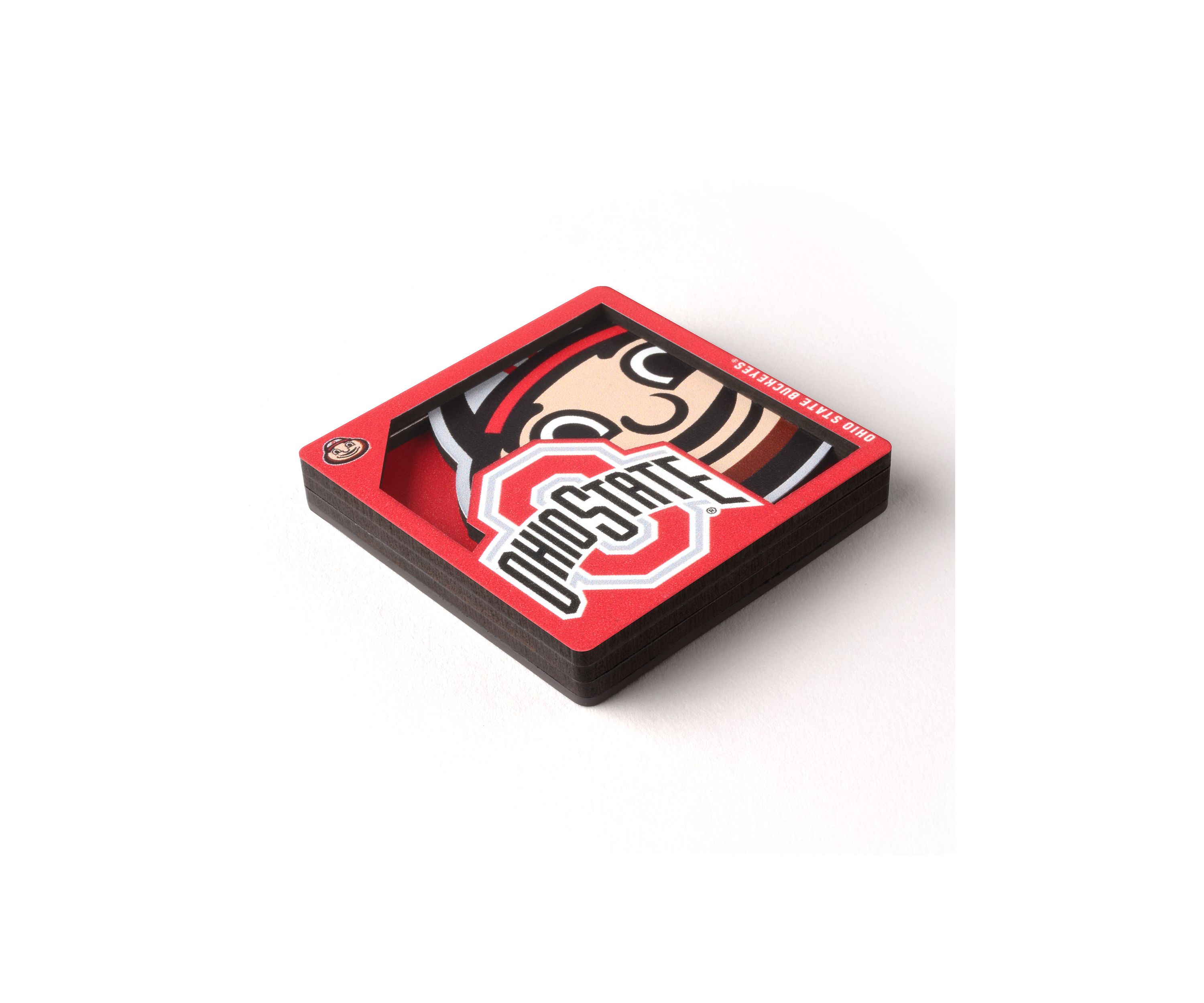 YouTheFan NCAA Ohio State Buckeyes 3D Logo Series Magnets
