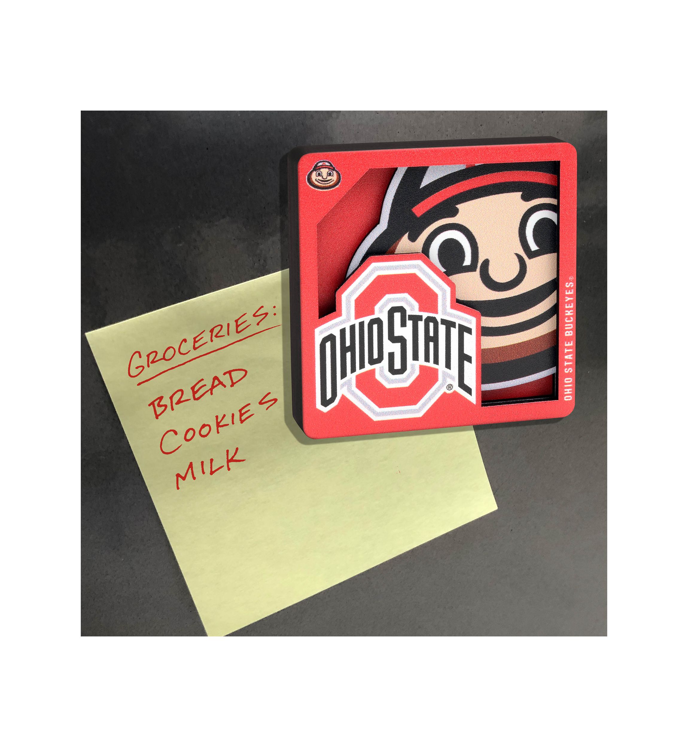 YouTheFan NCAA Ohio State Buckeyes 3D Logo Series Magnets