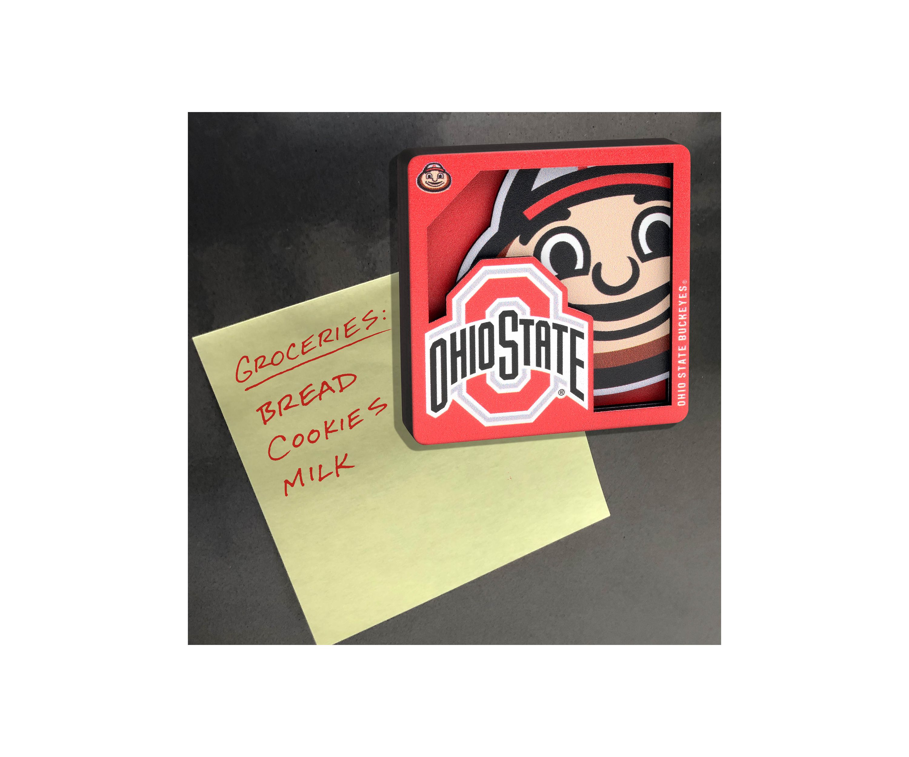 YouTheFan NCAA Ohio State Buckeyes 3D Logo Series Magnets