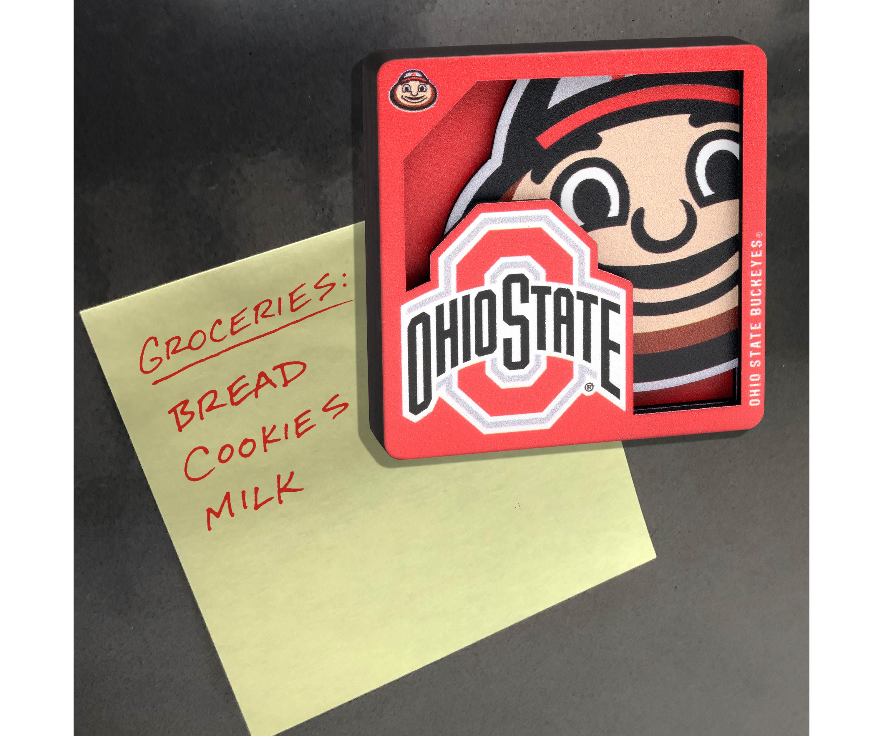 YouTheFan NCAA Ohio State Buckeyes 3D Logo Series Magnets