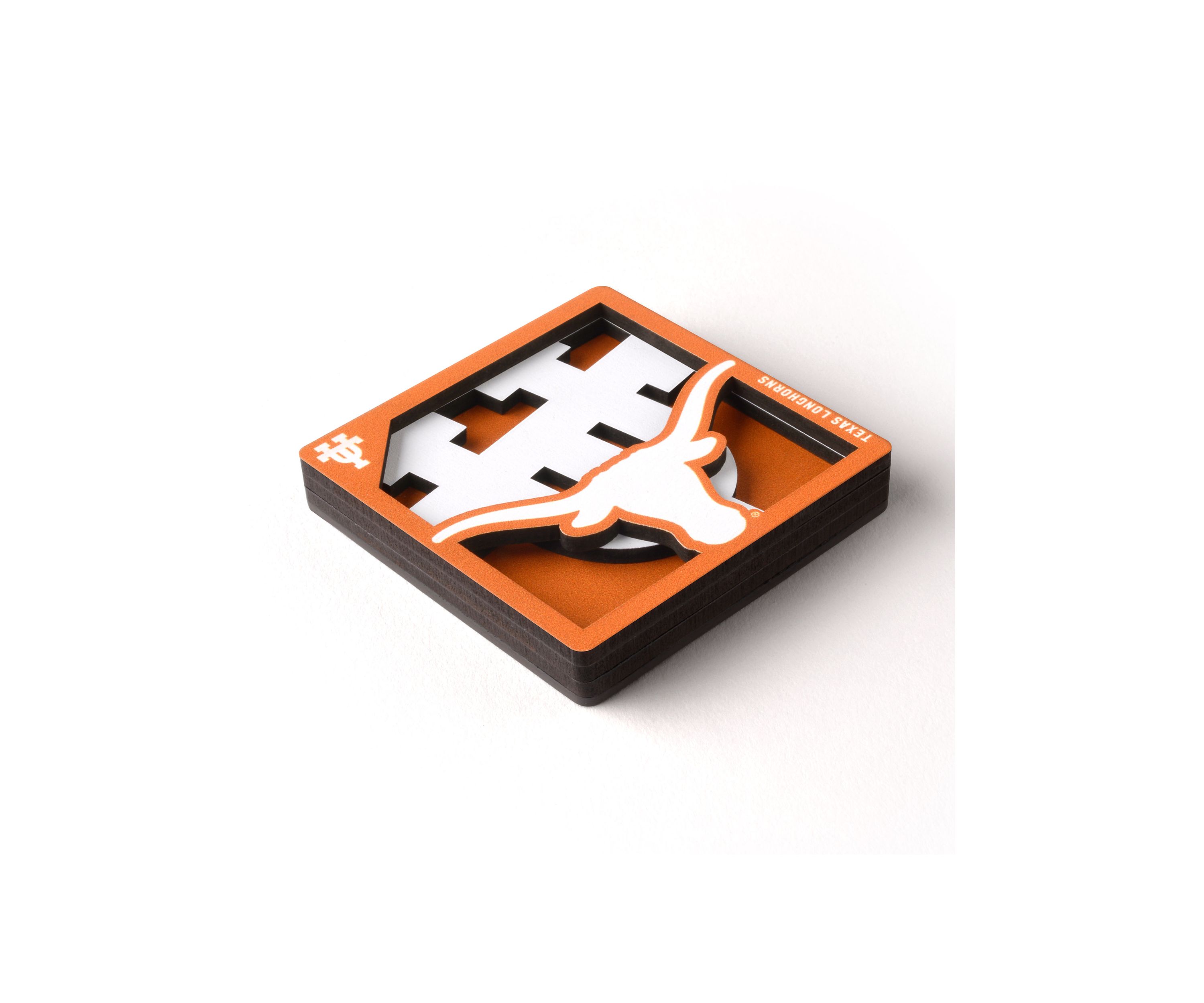 YouTheFan NCAA Texas Longhorns 3D Logo Series Magnets