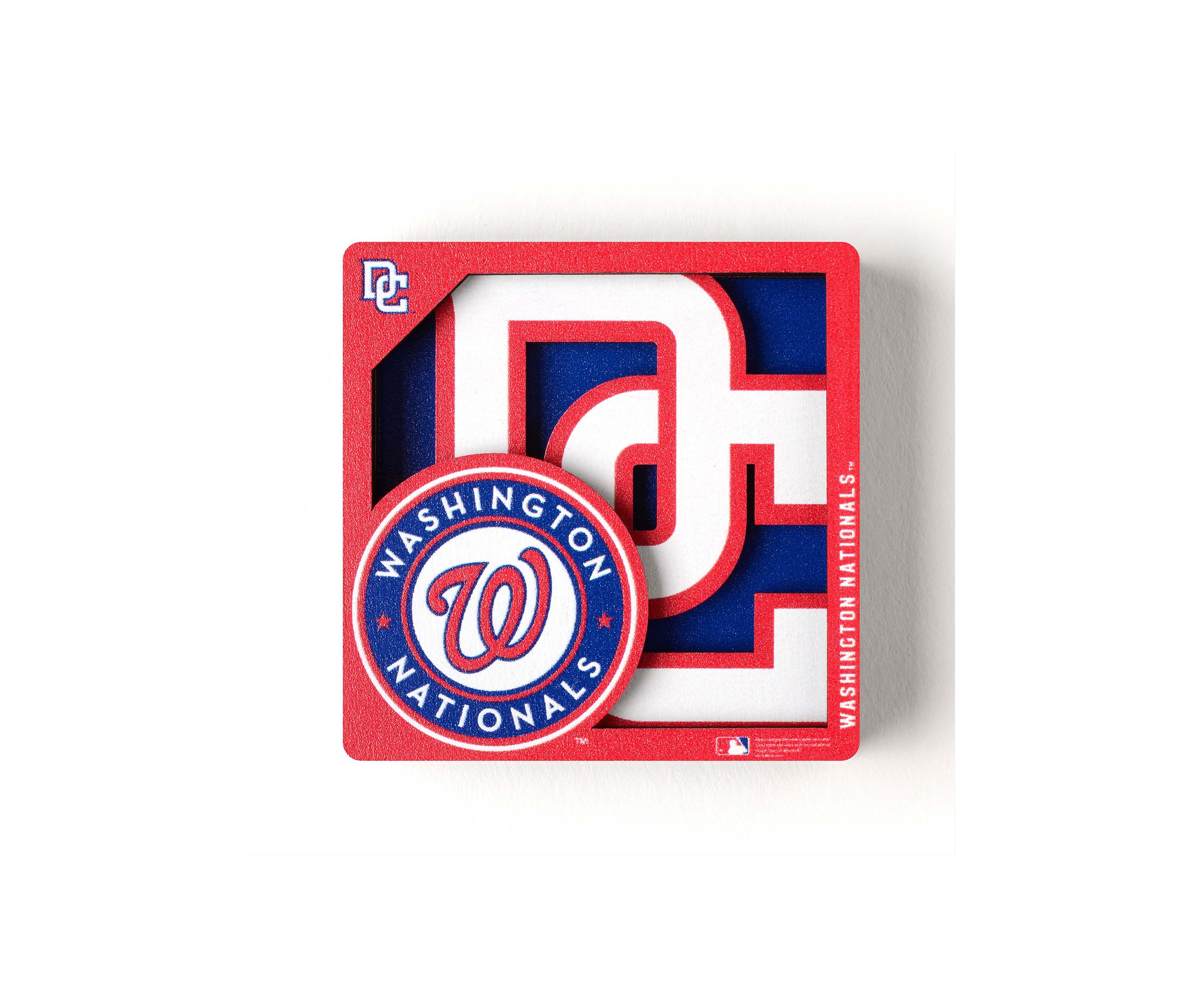 YouTheFan MLB Washington Nationals 3D Logo Series Magnets