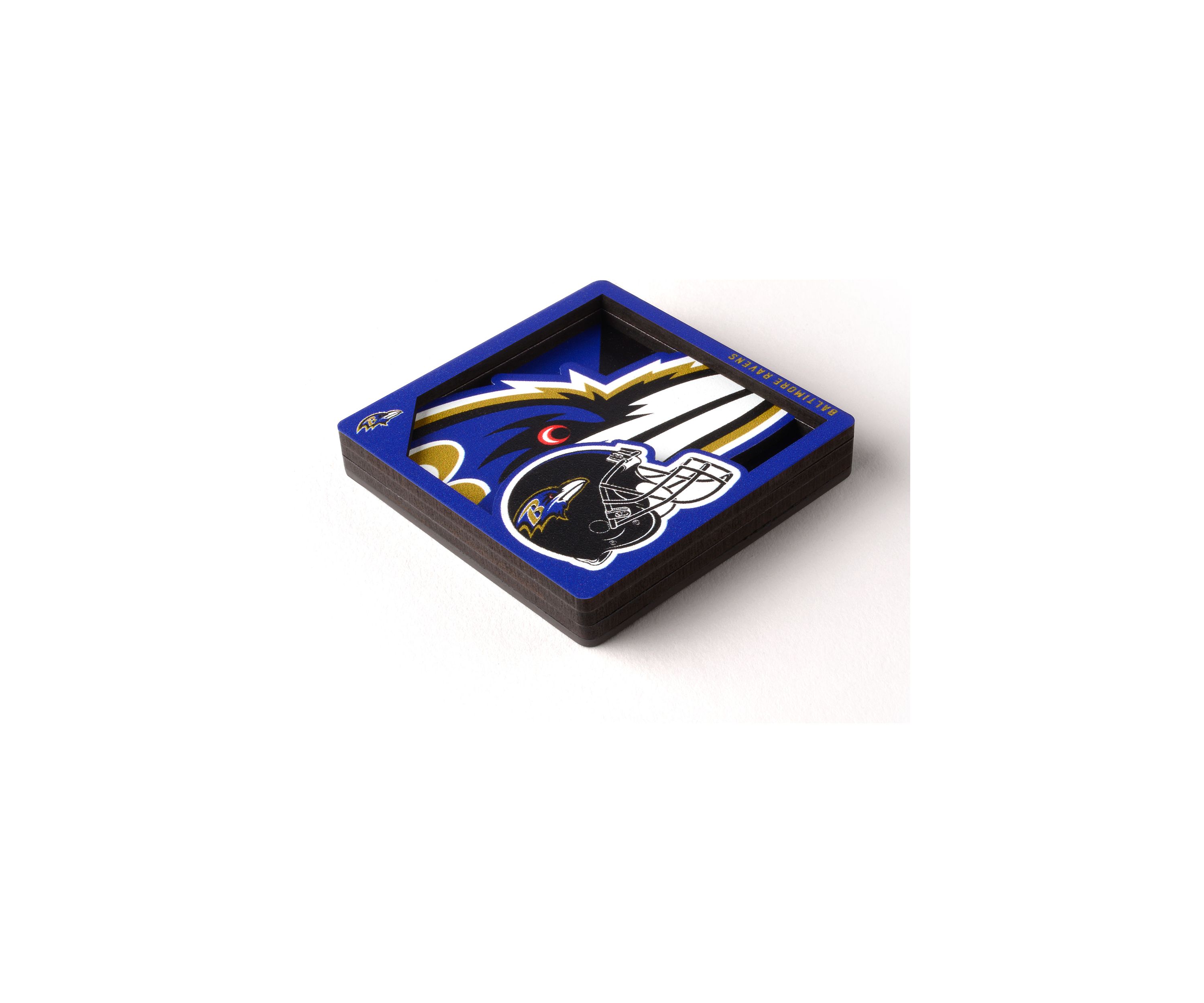 YouTheFan NFL Baltimore Ravens 3D Logo Series Magnets