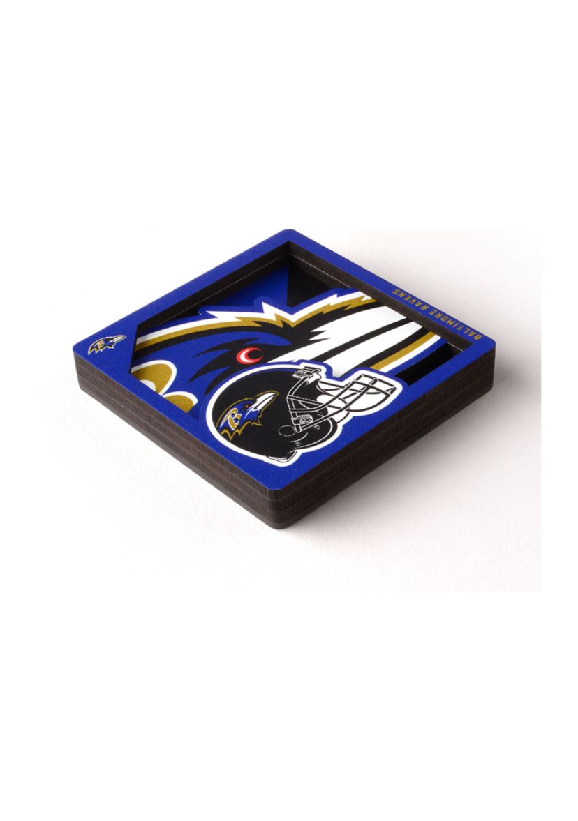 YouTheFan NFL Baltimore Ravens 3D Logo Series Magnets