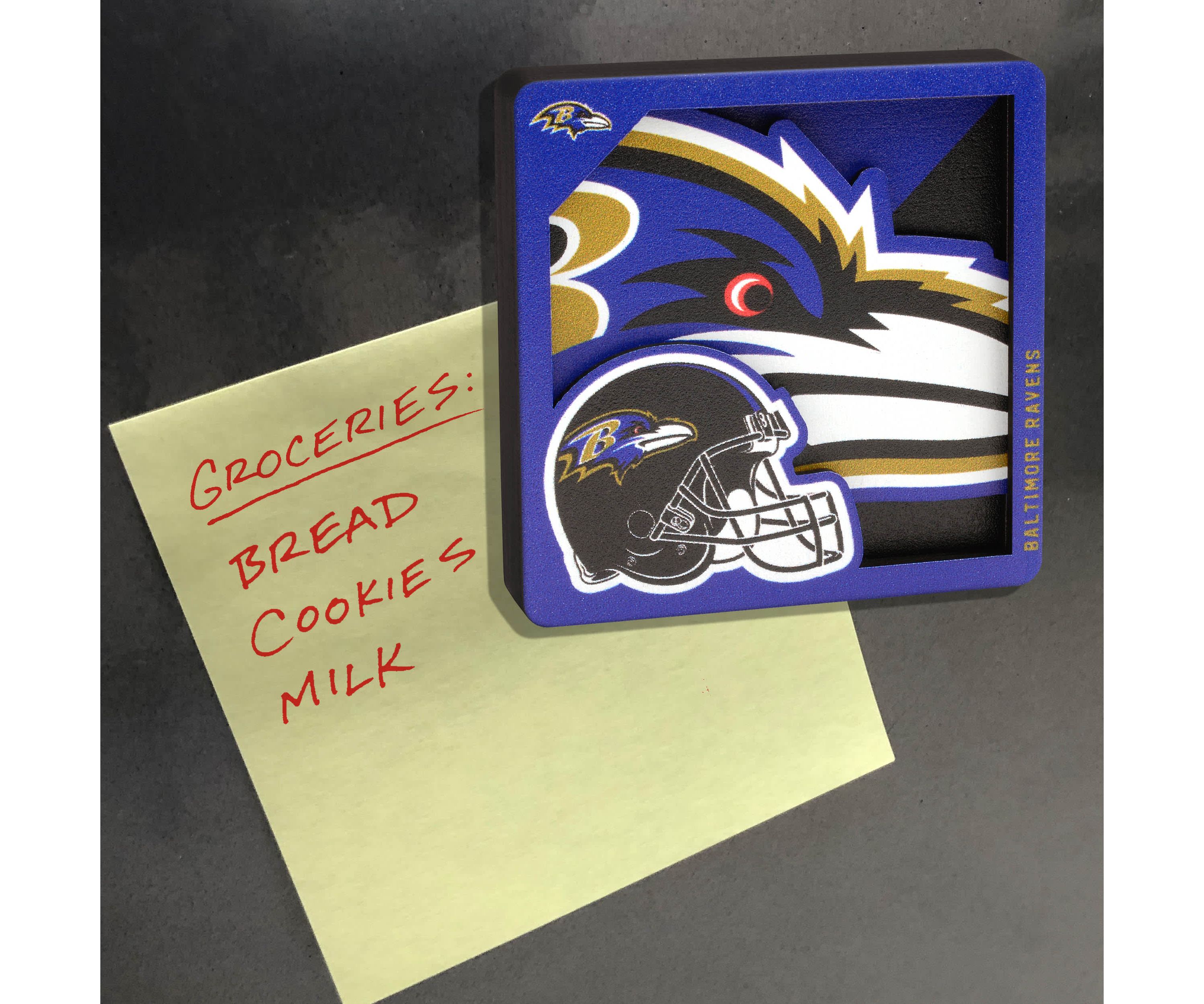 YouTheFan NFL Baltimore Ravens 3D Logo Series Magnets