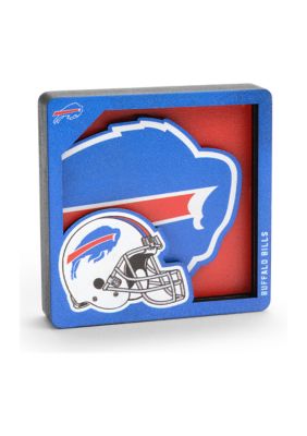 BUFFALO BILLS Buffalo Logo Verizon Wireless Football Shaped Magnet 8"  x 5.5"