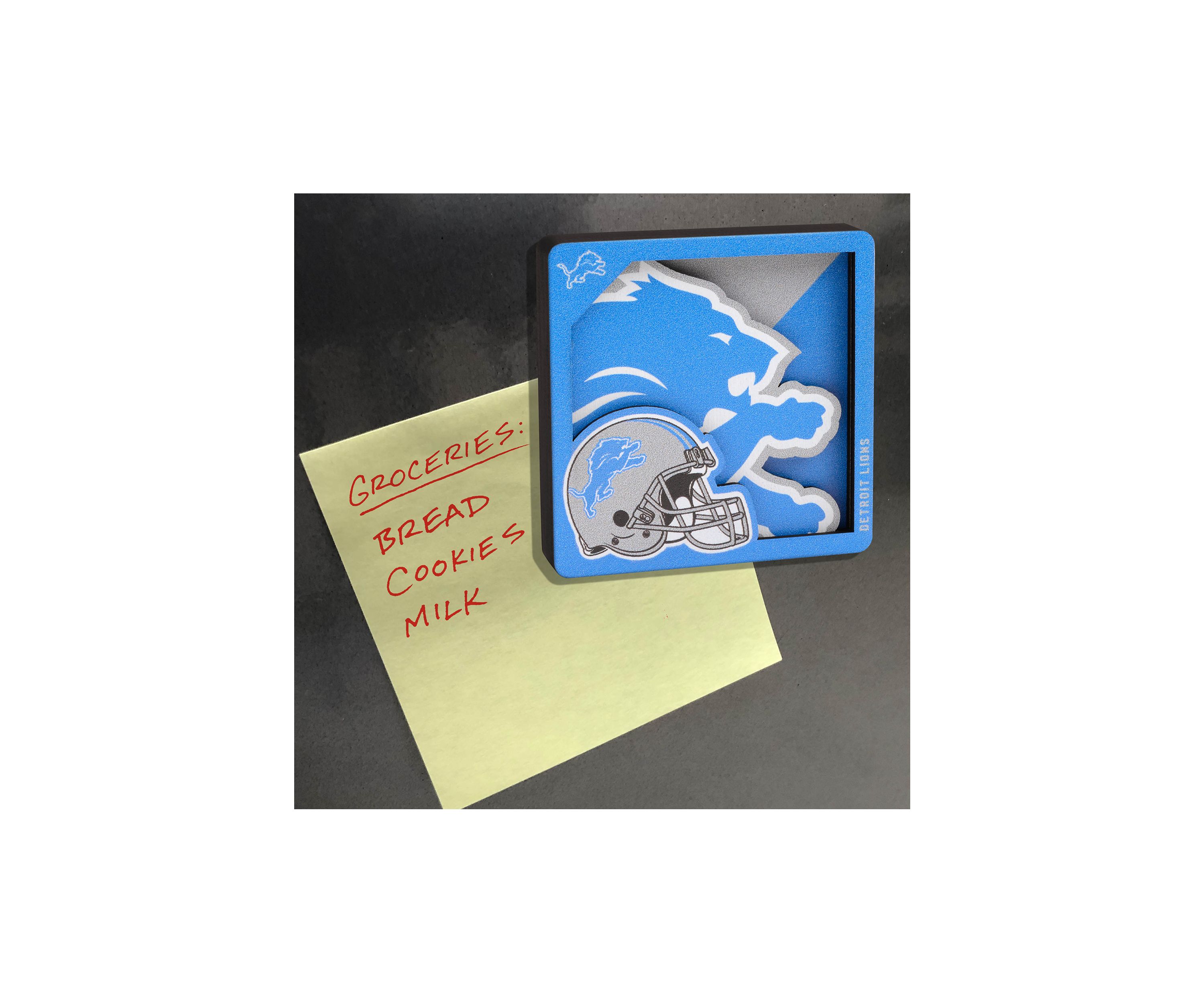 YouTheFan NFL Detroit Lions 3D Logo Series Magnets