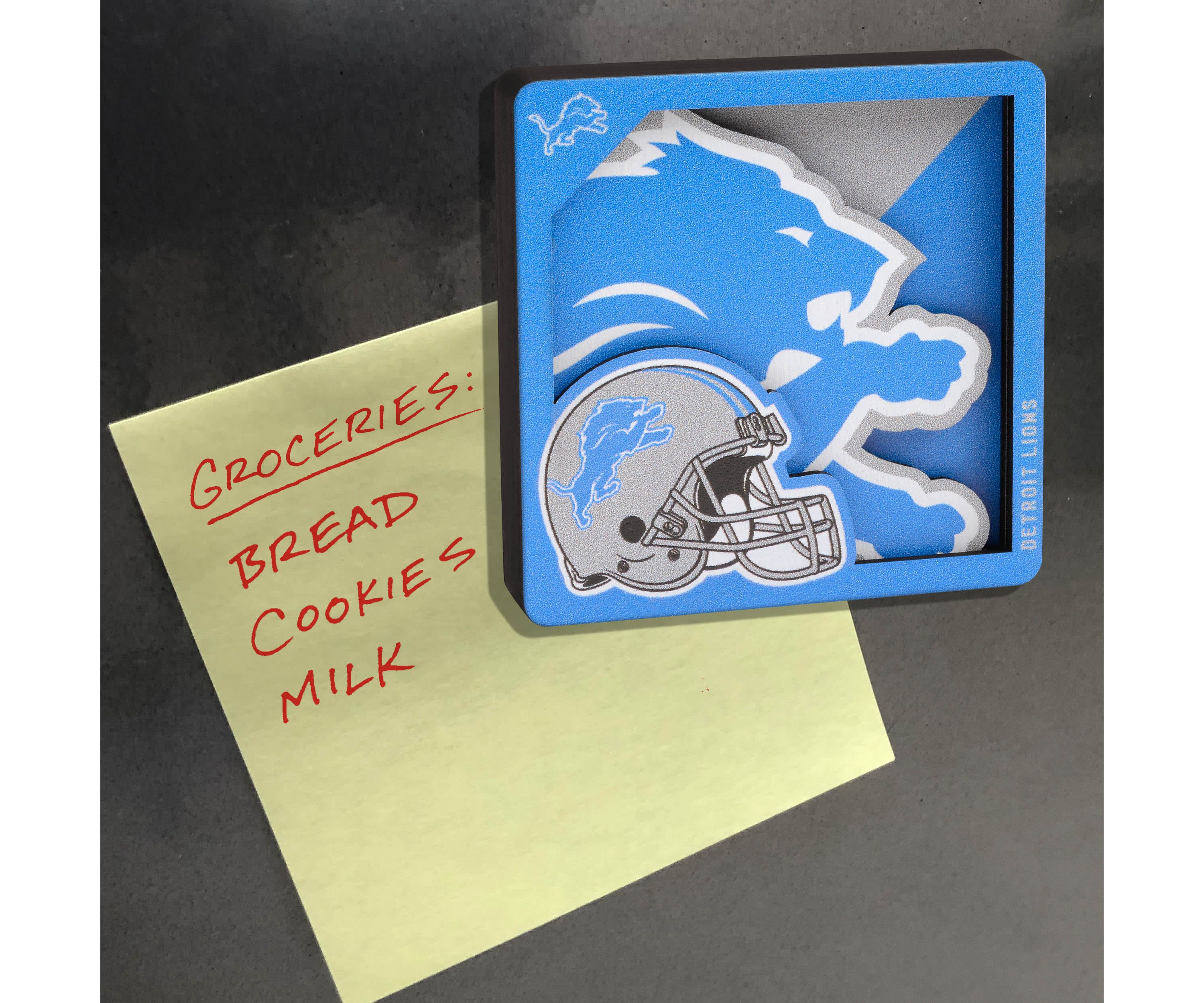YouTheFan NFL Detroit Lions 3D Logo Series Magnets