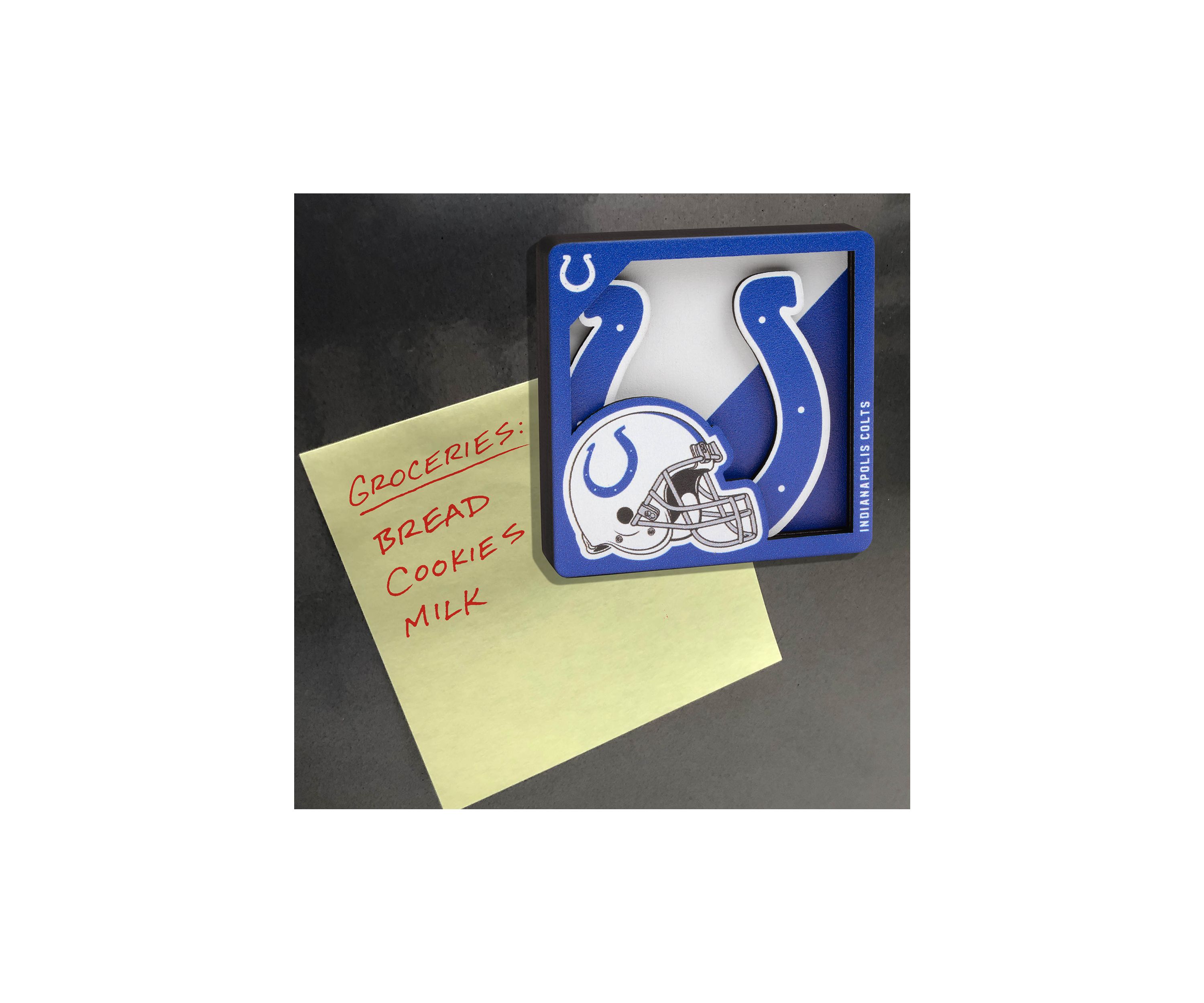 YouTheFan NFL Indianapolis Colts 3D Logo Series Magnets