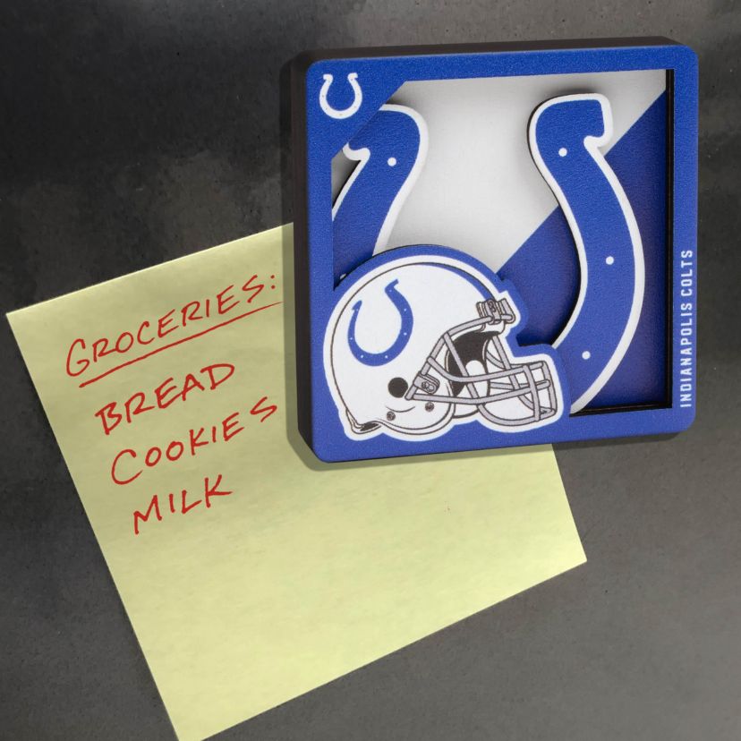 YouTheFan NFL Indianapolis Colts 3D Logo Series Magnets
