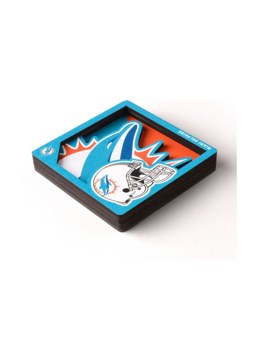 YouTheFan NFL Miami Dolphins 3D Logo Series Magnets