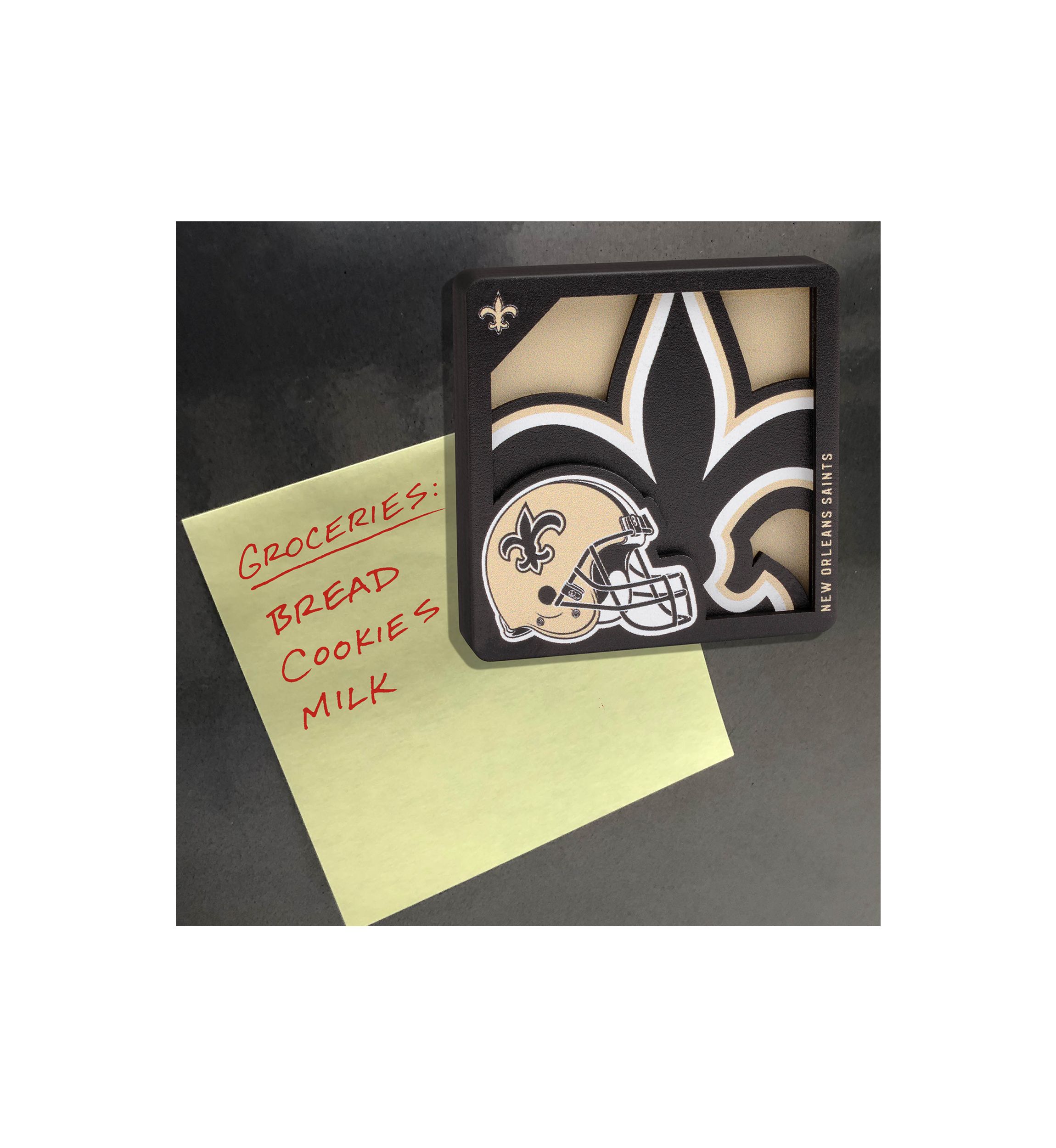 YouTheFan NFL New Orleans Saints 3D Logo Series Magnets