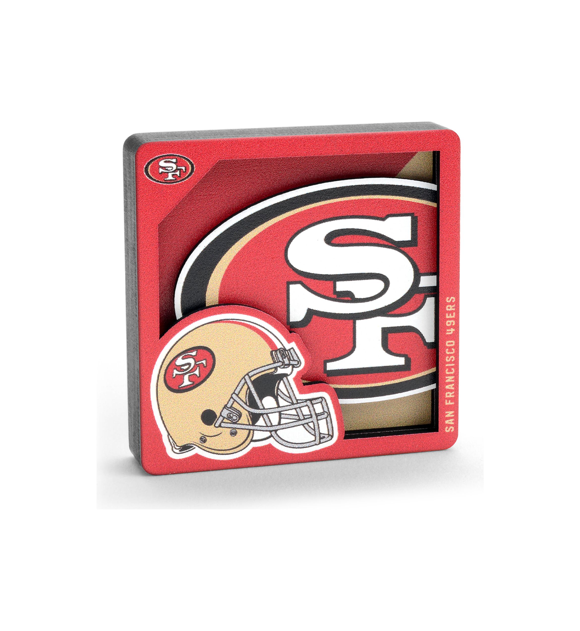 YouTheFan NFL San Francisco 49ers 3D Logo Series Magnets