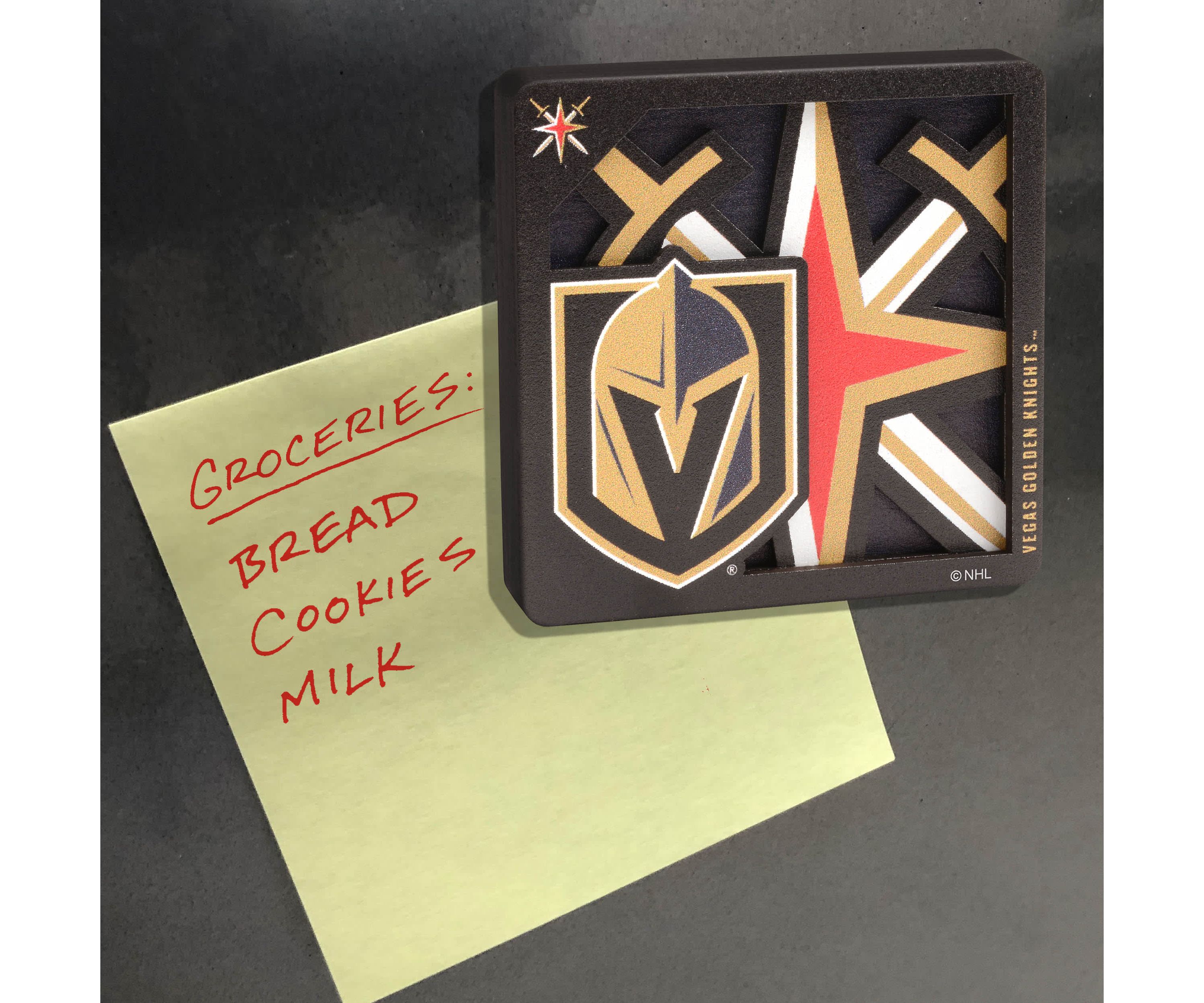 YouTheFan NHL Vegas Golden Knights 3D Logo Series Magnets