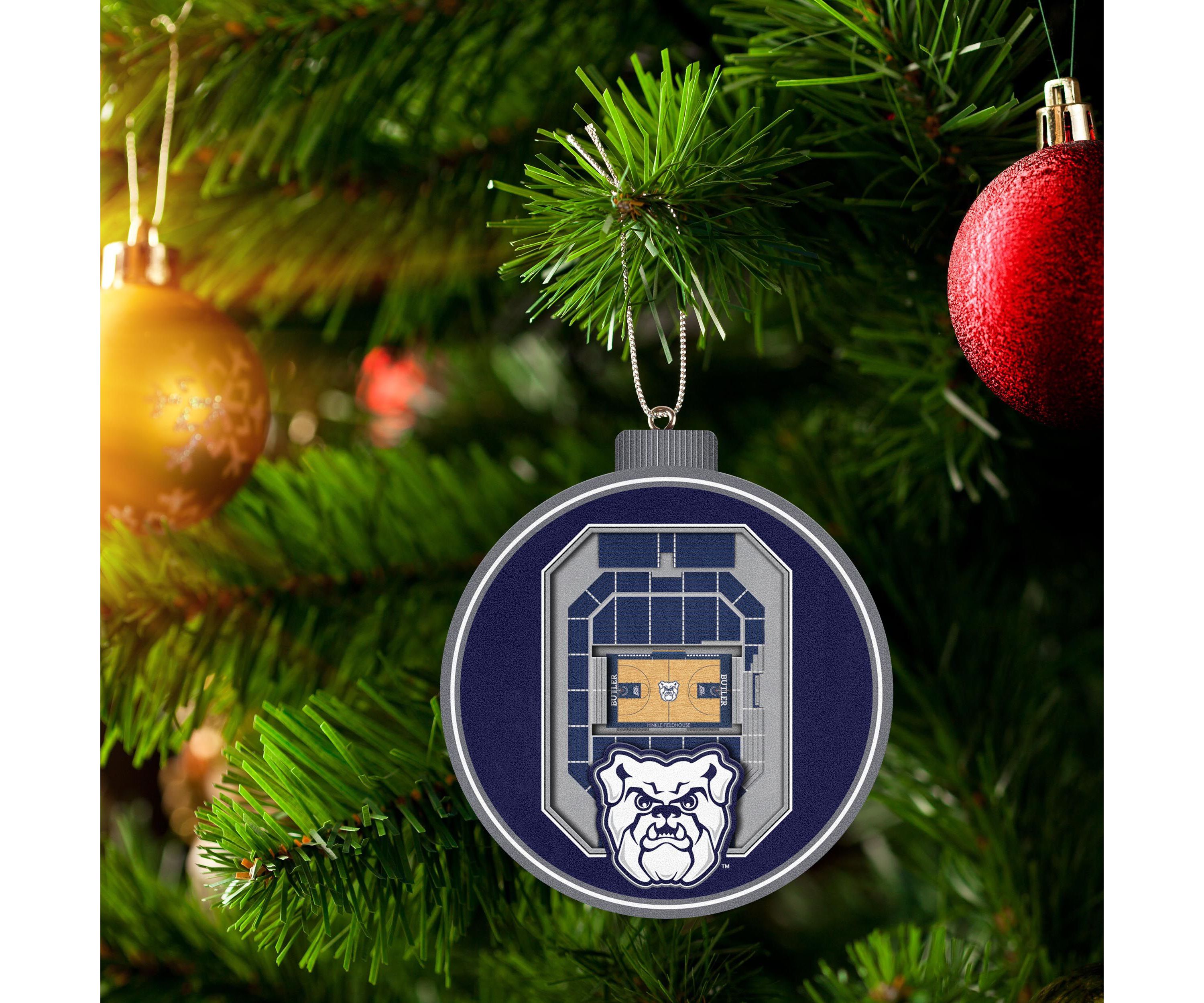 Butler University Bulldogs YouTheFan NCAA  Butler Bulldogs 3D StadiumView Ornament - Hinkle Fieldhouse