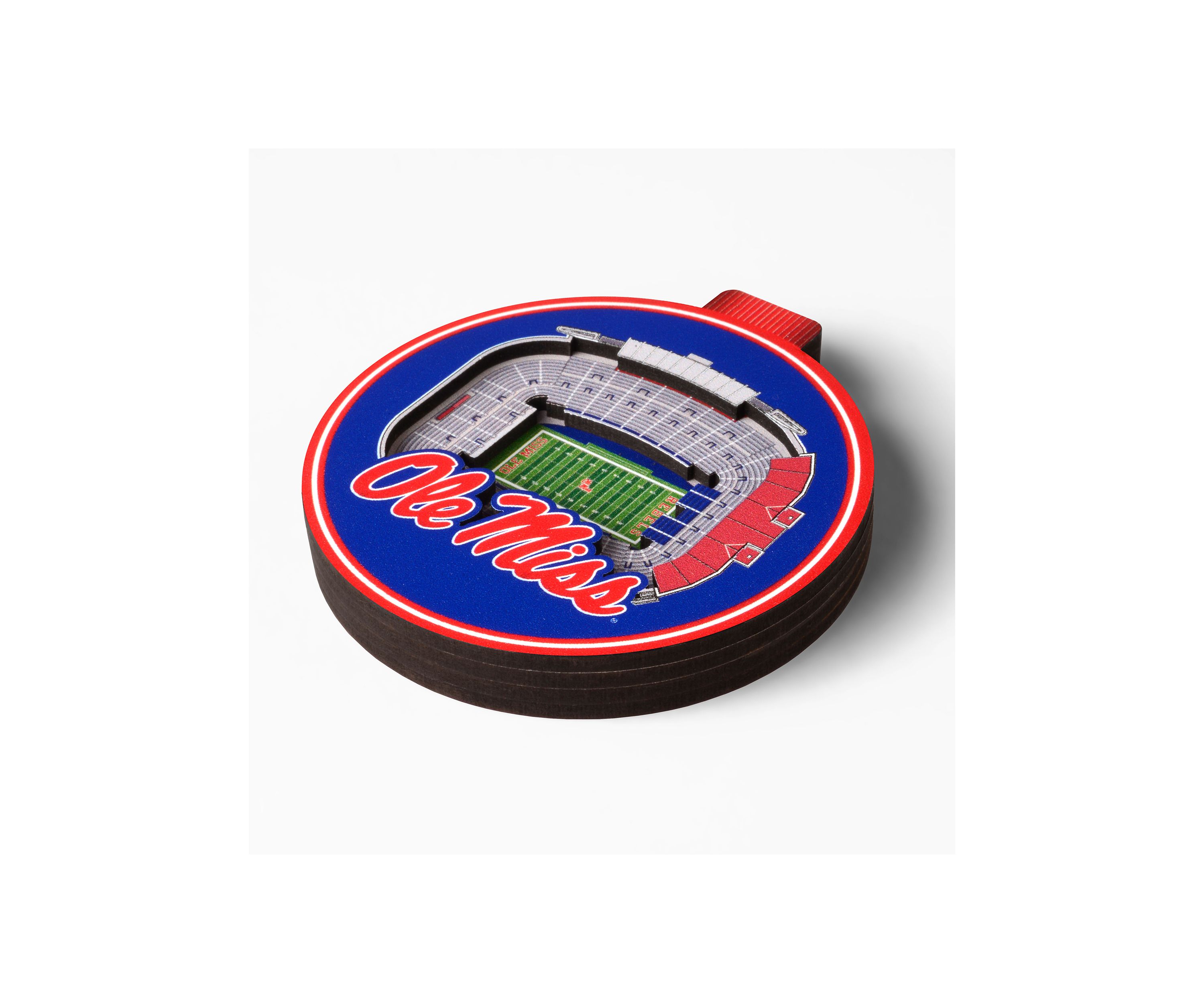 Ole Miss Rebels YouTheFan NCAA Mississippi Rebels 3D StadiumView Ornament - Vaught Hemingway Stadium