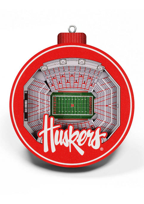 NCAA Nebraska Cornhuskers 3D StadiumView Ornament - Memorial Stadium