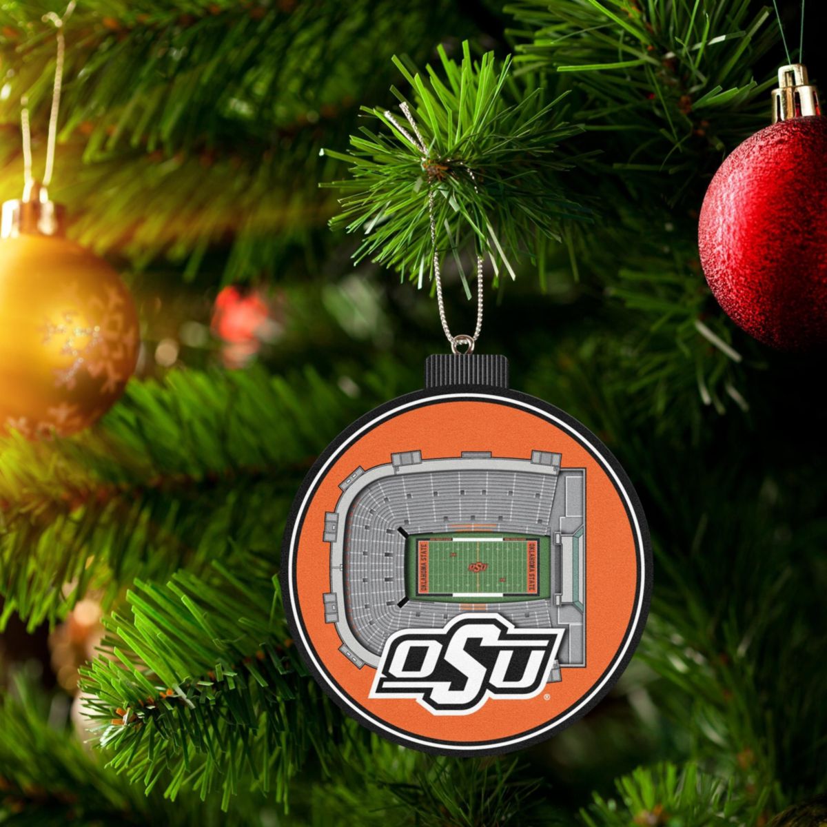 YouTheFan NCAA Oklahoma State Cowboys 3D StadiumView Ornament - Boone Pickens Stadium