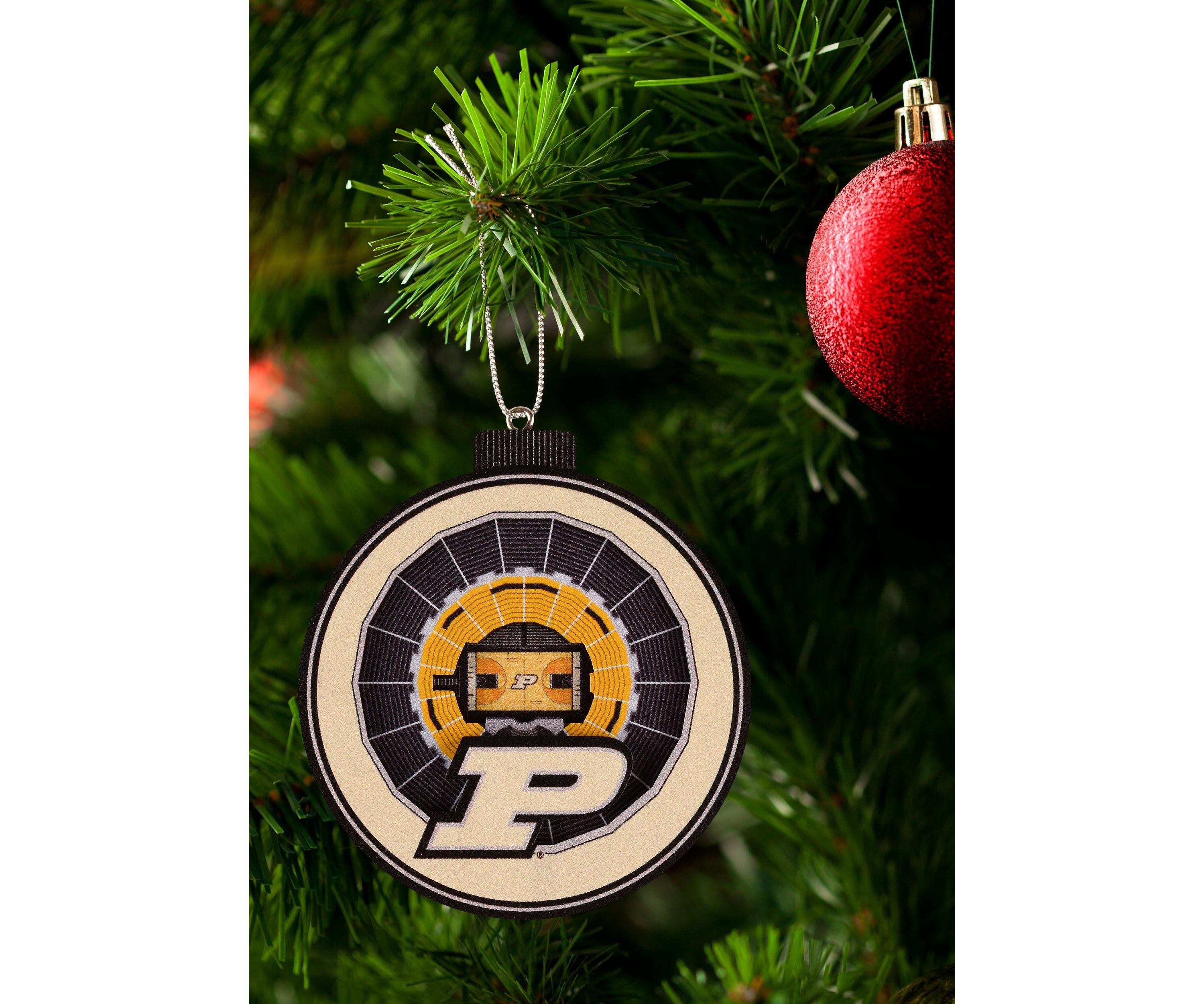 YouTheFan NCAA Purdue Boilermakers BB 3D StadiumView Ornament - Mackey Arena
